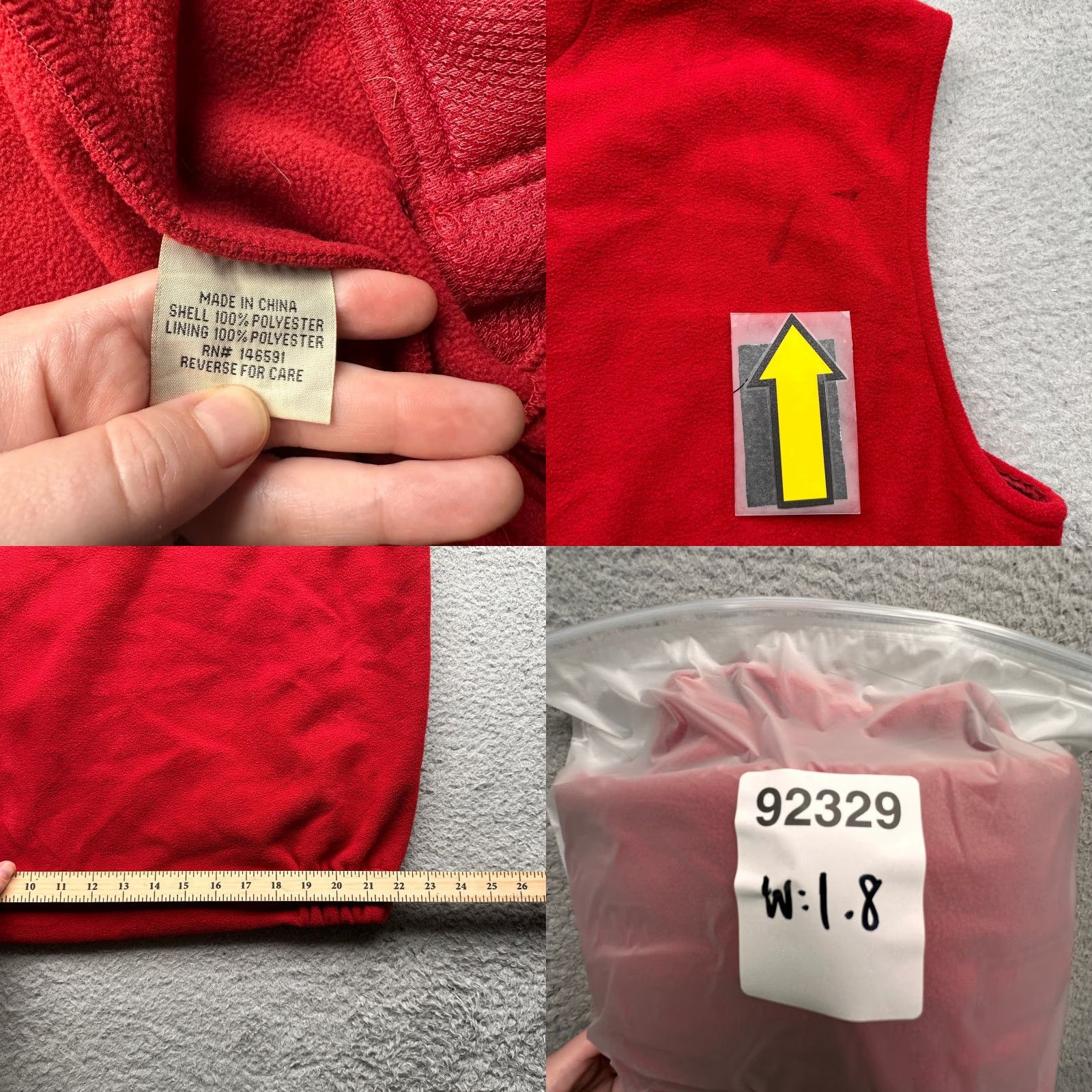 Vintage Drake Clothing Company Magnattach Alabama Crimson Tide Fleece Vest Mens XL Vest Mens XL Red Size US XL / EU 56 / 4 - 8 Thumbnail