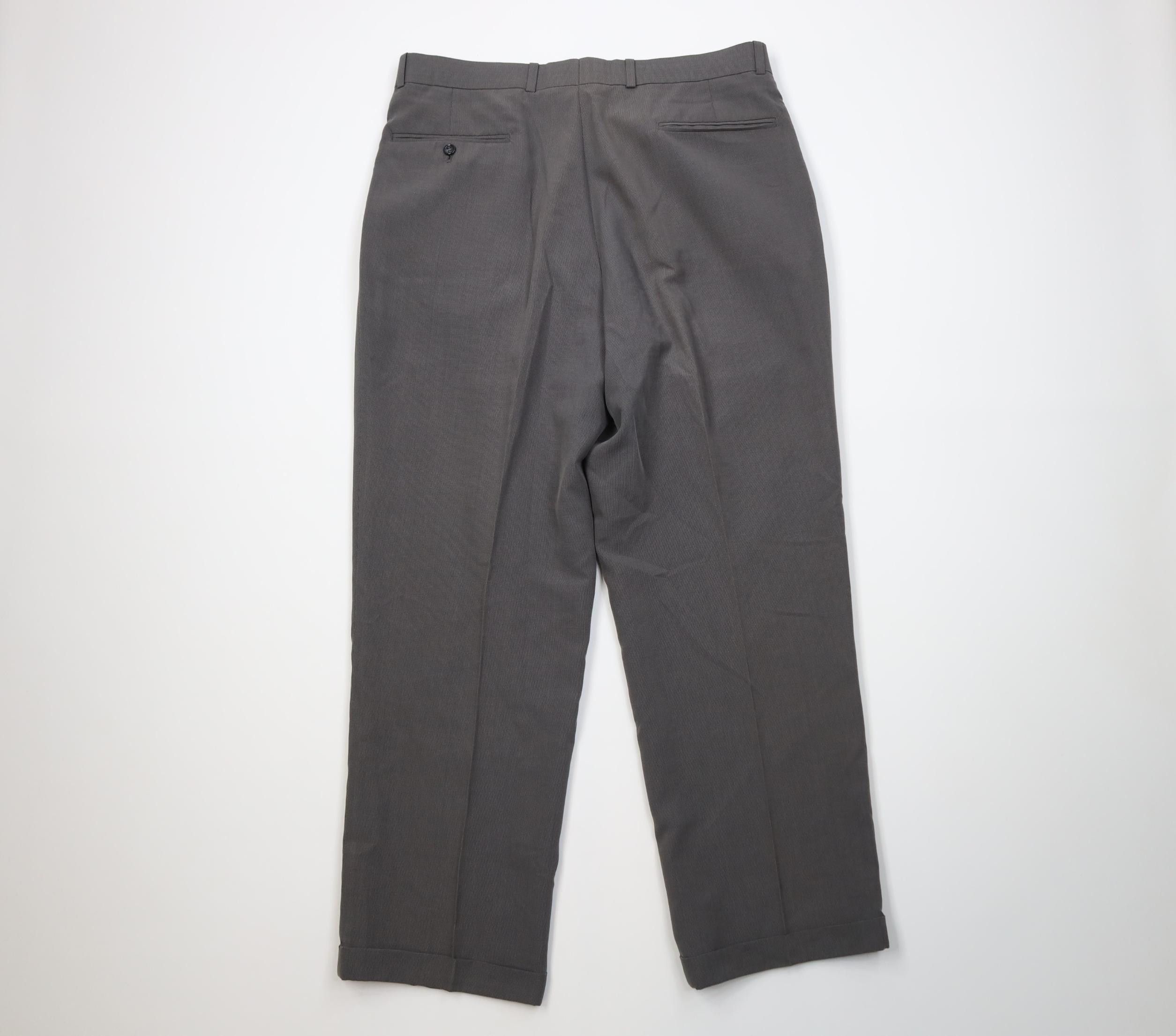 Vintage Vintage 90s Streetwear Gabardine Houndstooth Wide Leg Pants Size US 36 / EU 52 - 11 Thumbnail