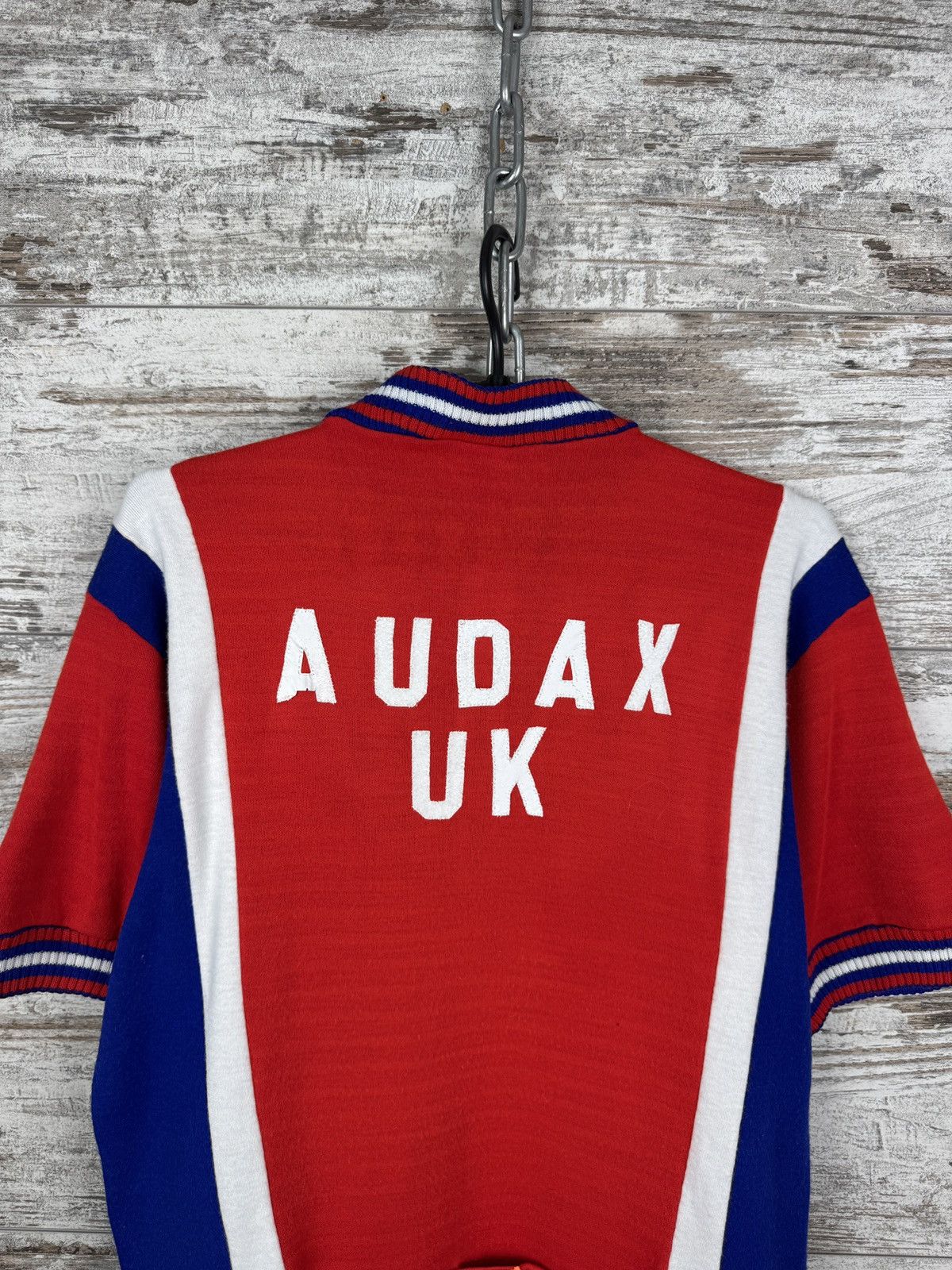 Vintage 70s Audax UK Vintage Wool Cycling Jersey T-shirt tee mens Size US L / EU 52-54 / 3 - 10 Thumbnail