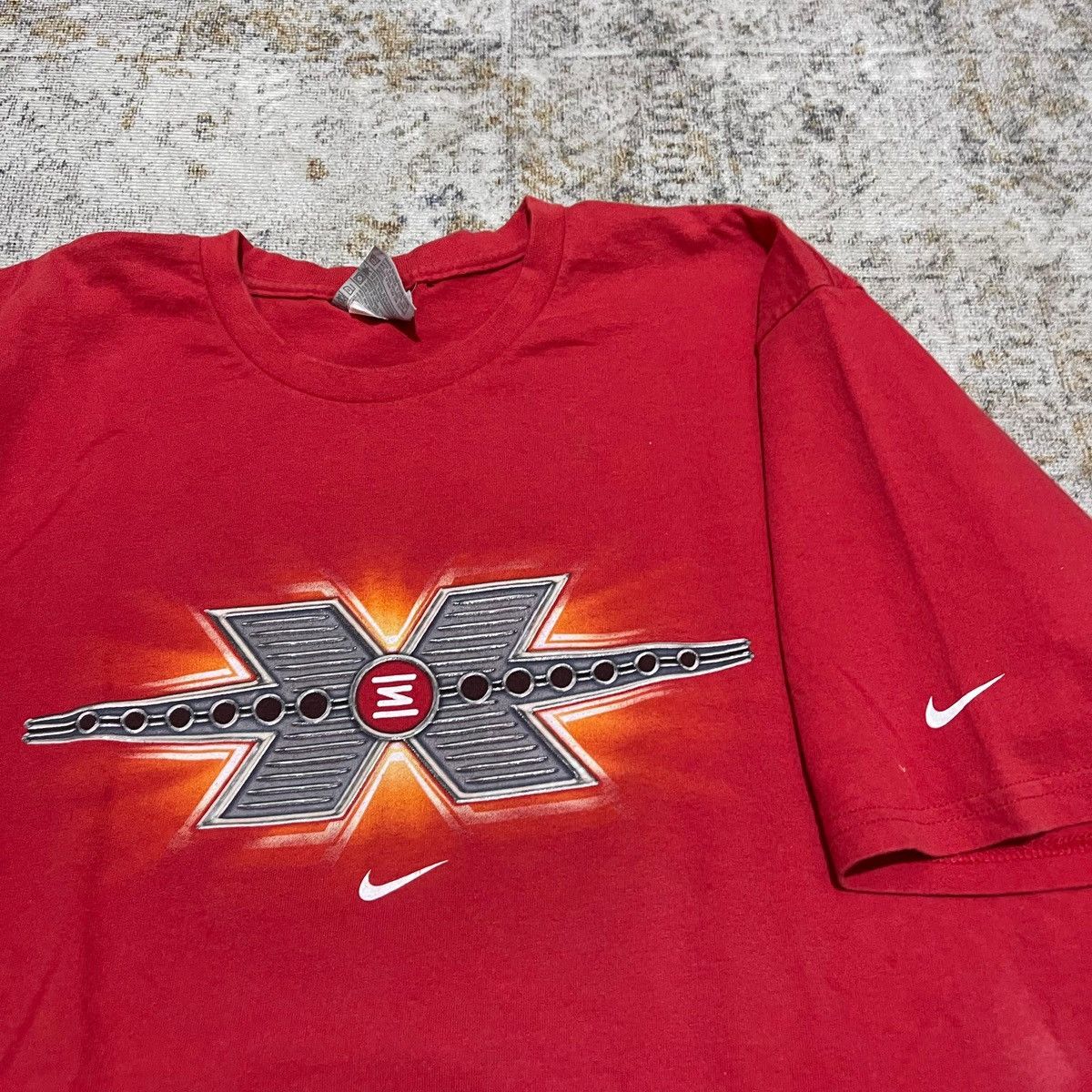 Nike 2000s Nike shox tshirt rubber printed Size US L / EU 52-54 / 3 - 2 Thumbnail