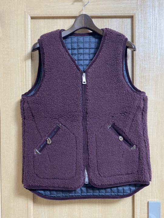 Number (N)ine Archive Reversible Quilted Down Fleece Vest Size US L / EU 52-54 / 3 - 1 Thumbnail