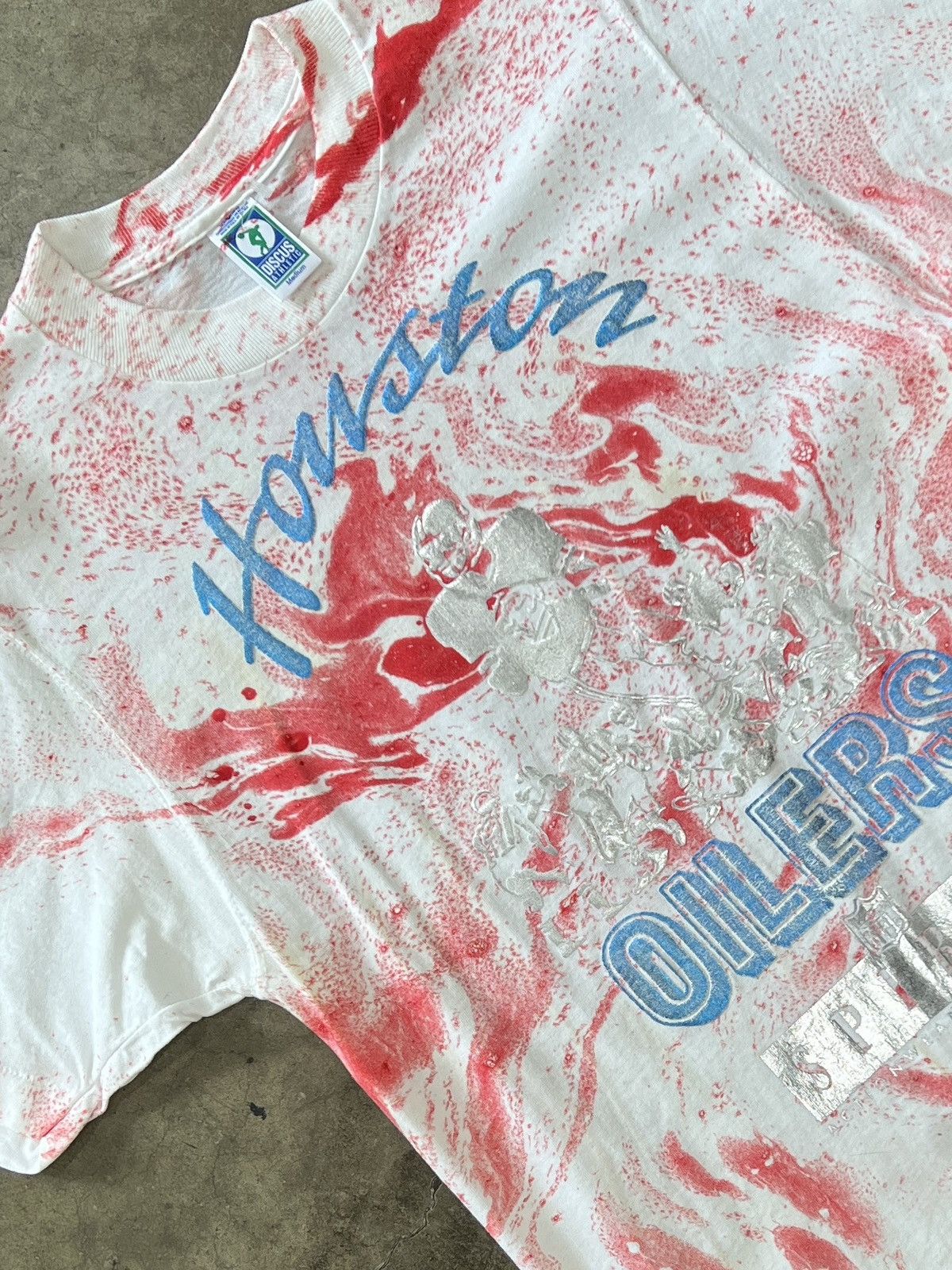 NBA Vintage 80s Houston Oilers Spirit Womens Tee Medium Size M / US 6-8 / IT 42-44 - 1 Thumbnail