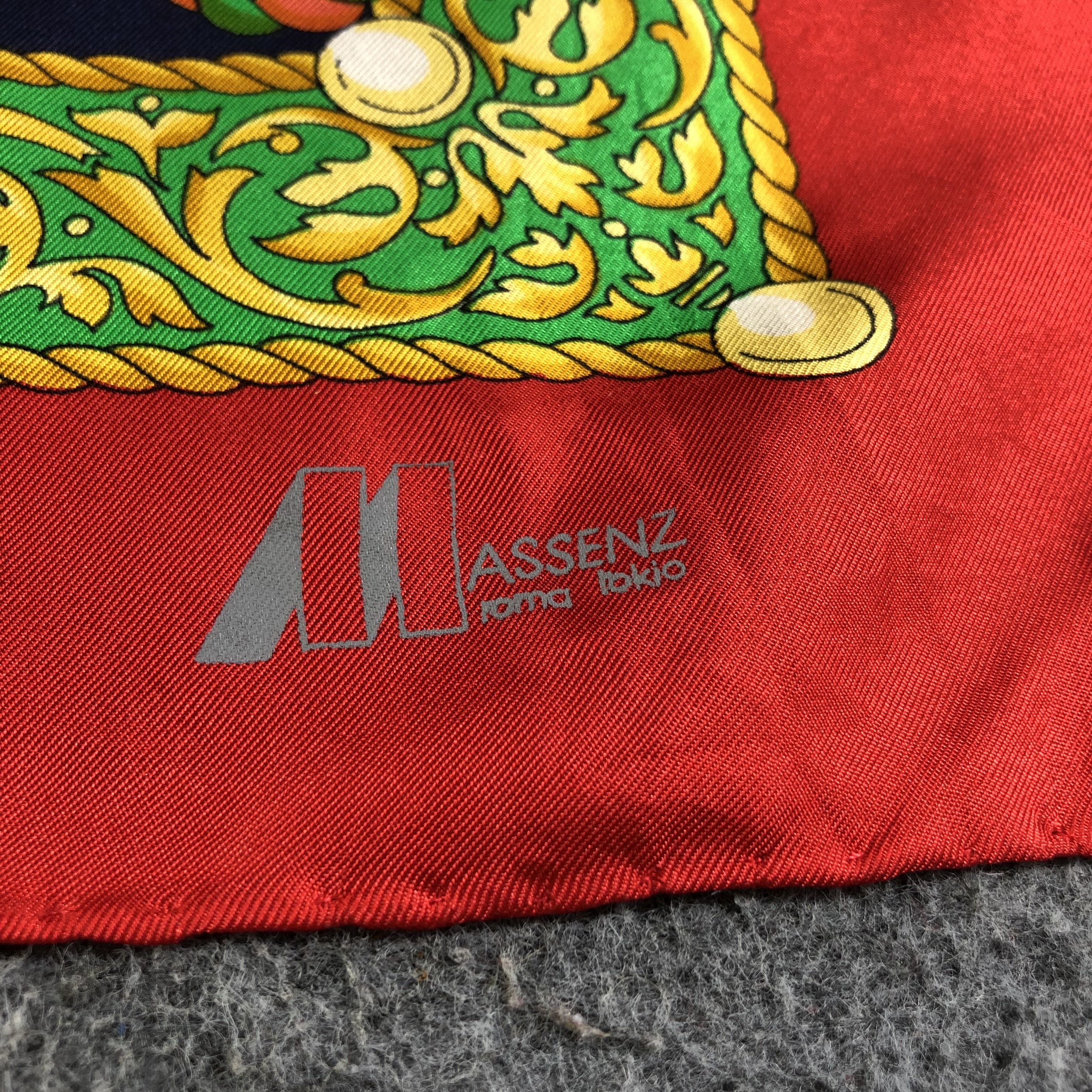 Vintage Vintage Massenz Roma Luxury Silk Scarf M485 Size ONE SIZE - 6 Thumbnail