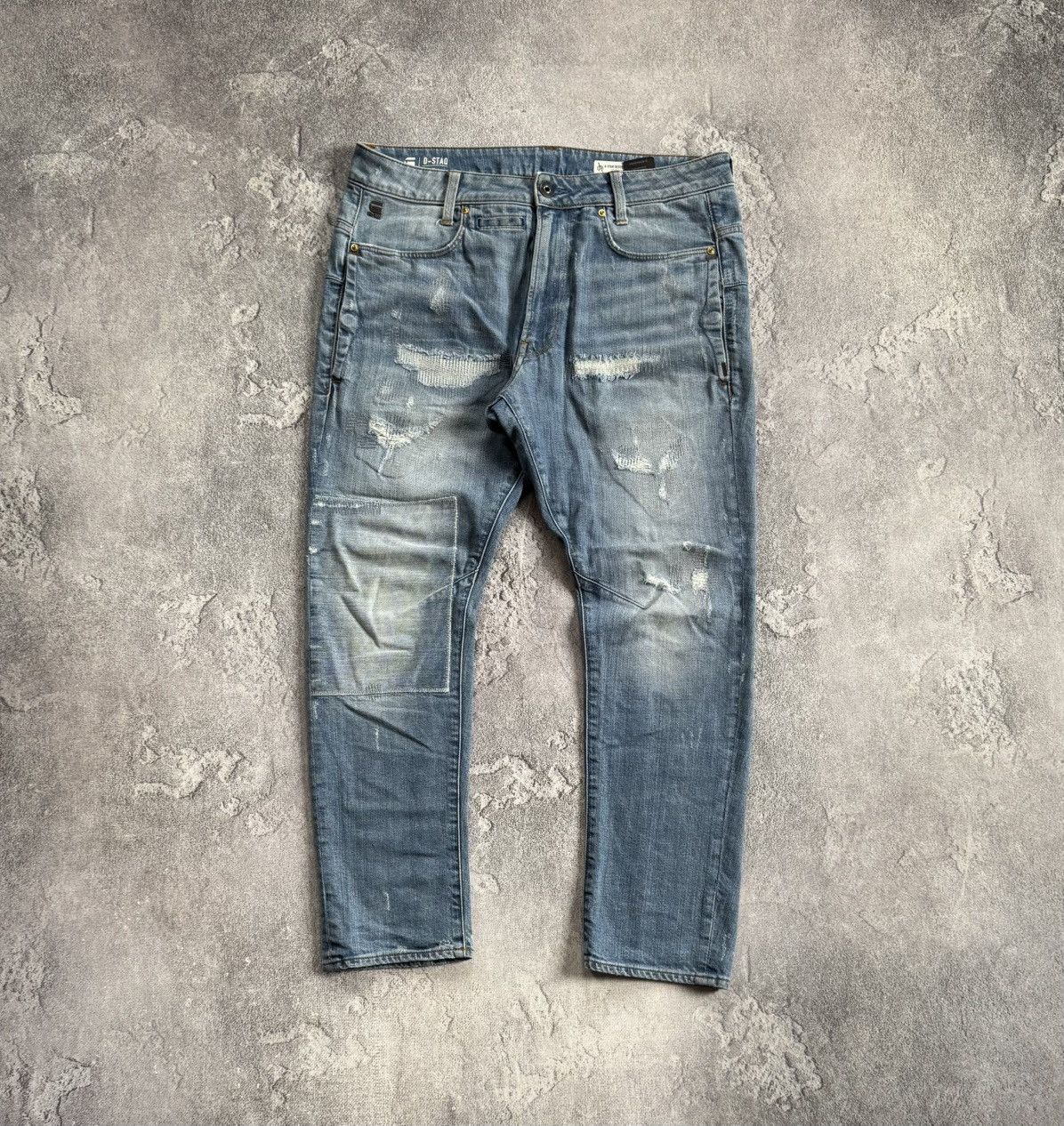 G-Star G star raw 32/30 D-Staq 3D Slim distressed denim pants jeans Size US 32 / EU 48 - 6 Thumbnail