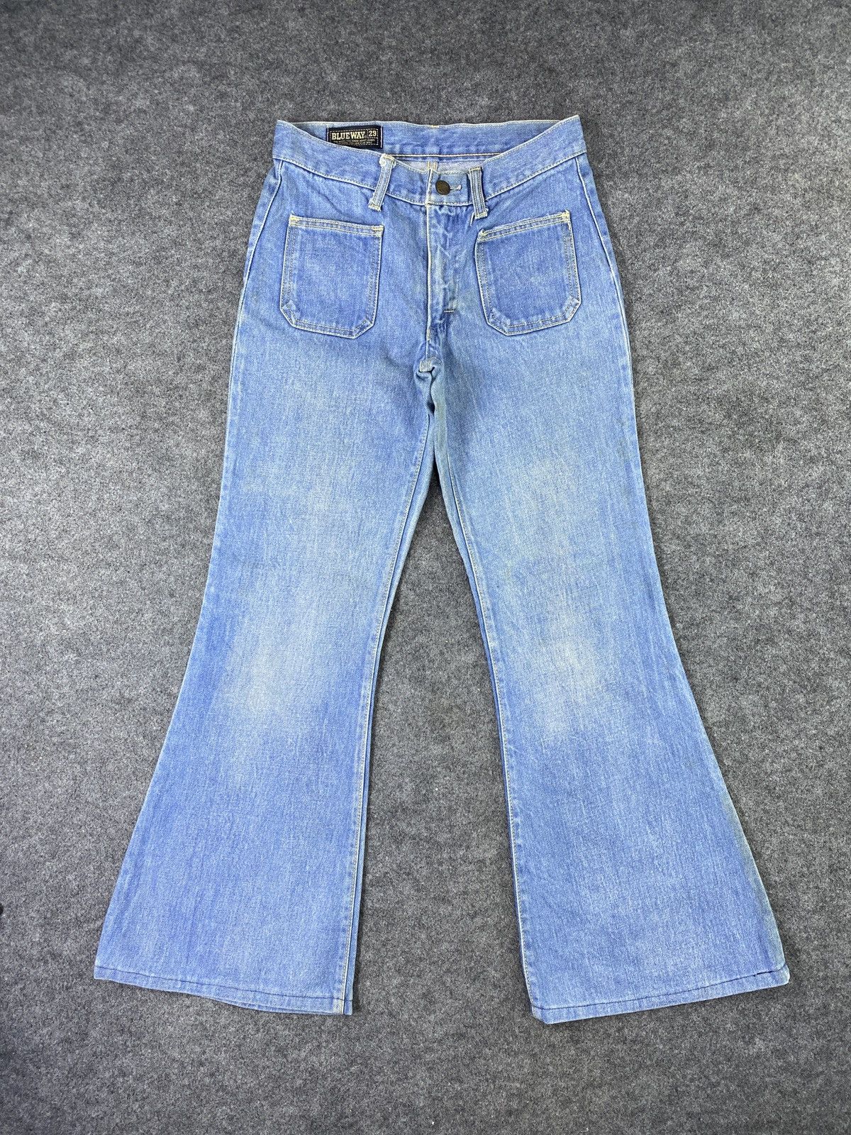 Jean Vintage Blue Way bootcut Jeans - J1028 Size 28" / US 6 / IT 42 - 1 Thumbnail