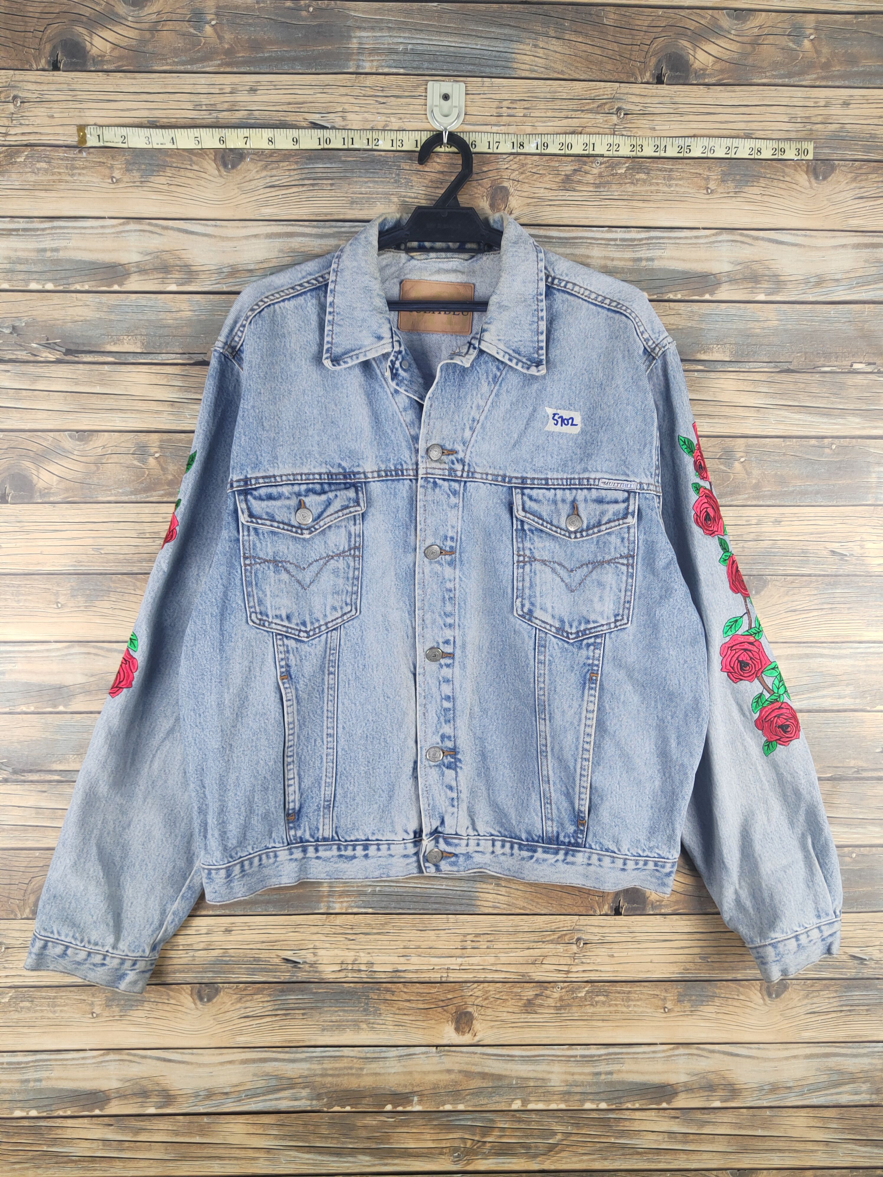 Japanese Brand DL Multiblue Light Blue Denim Jackets #5702T Size L / US 10 / IT 46 - 1 Thumbnail