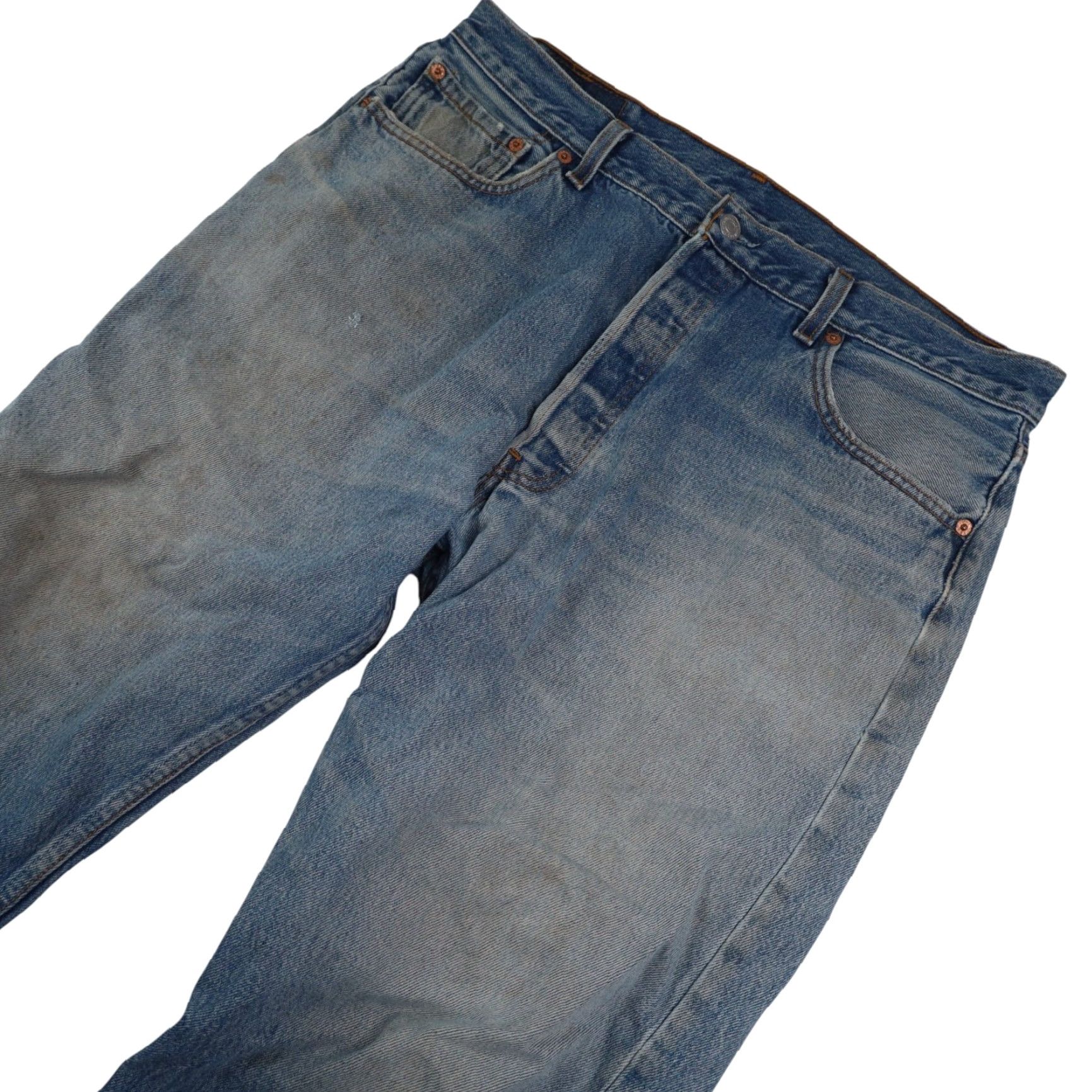 Denime VINTAGE Levis 501 USA Made Denim Jeans Shirt? Size US 38 / EU 54 - 2 Thumbnail