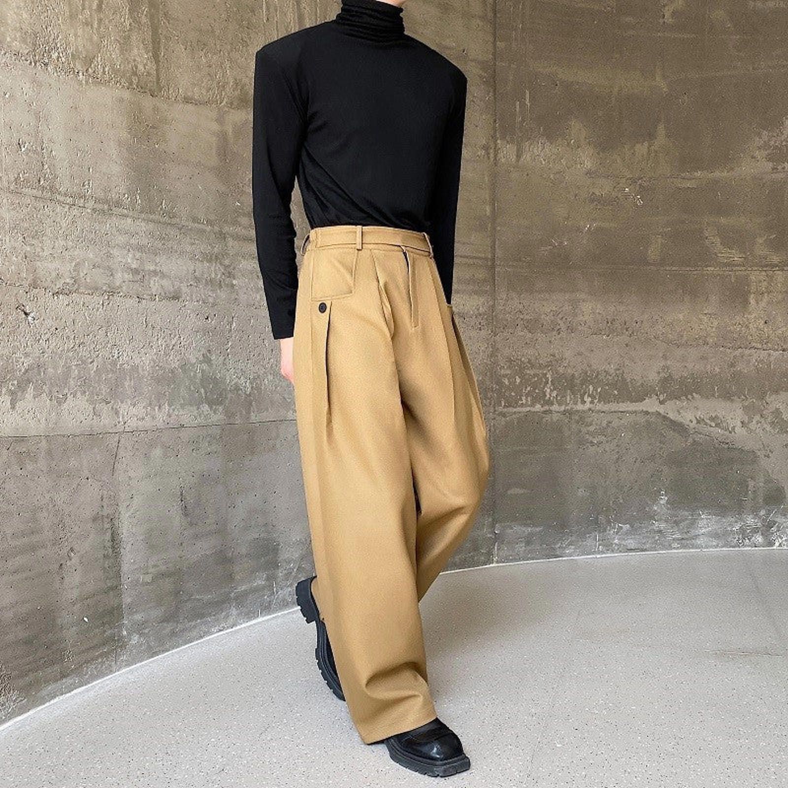 Japanese Brand Wide Leg Trousers, High Waist Pants Size US 32 / EU 48 - 1 Thumbnail