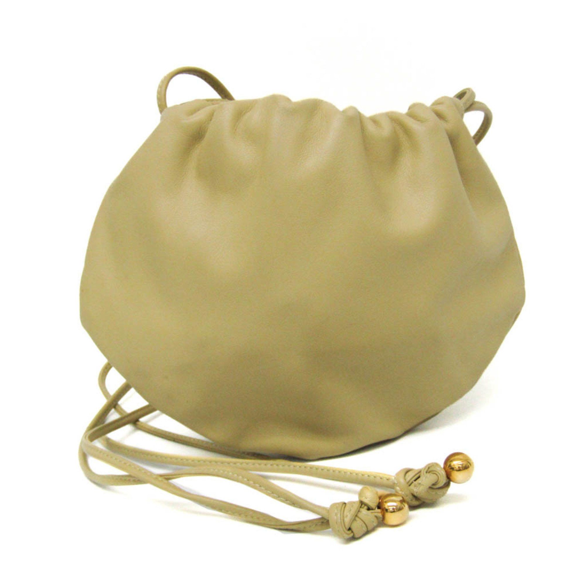 Bottega Veneta Mini The Bulb Women's Leather Pouch,tote Bag Beige