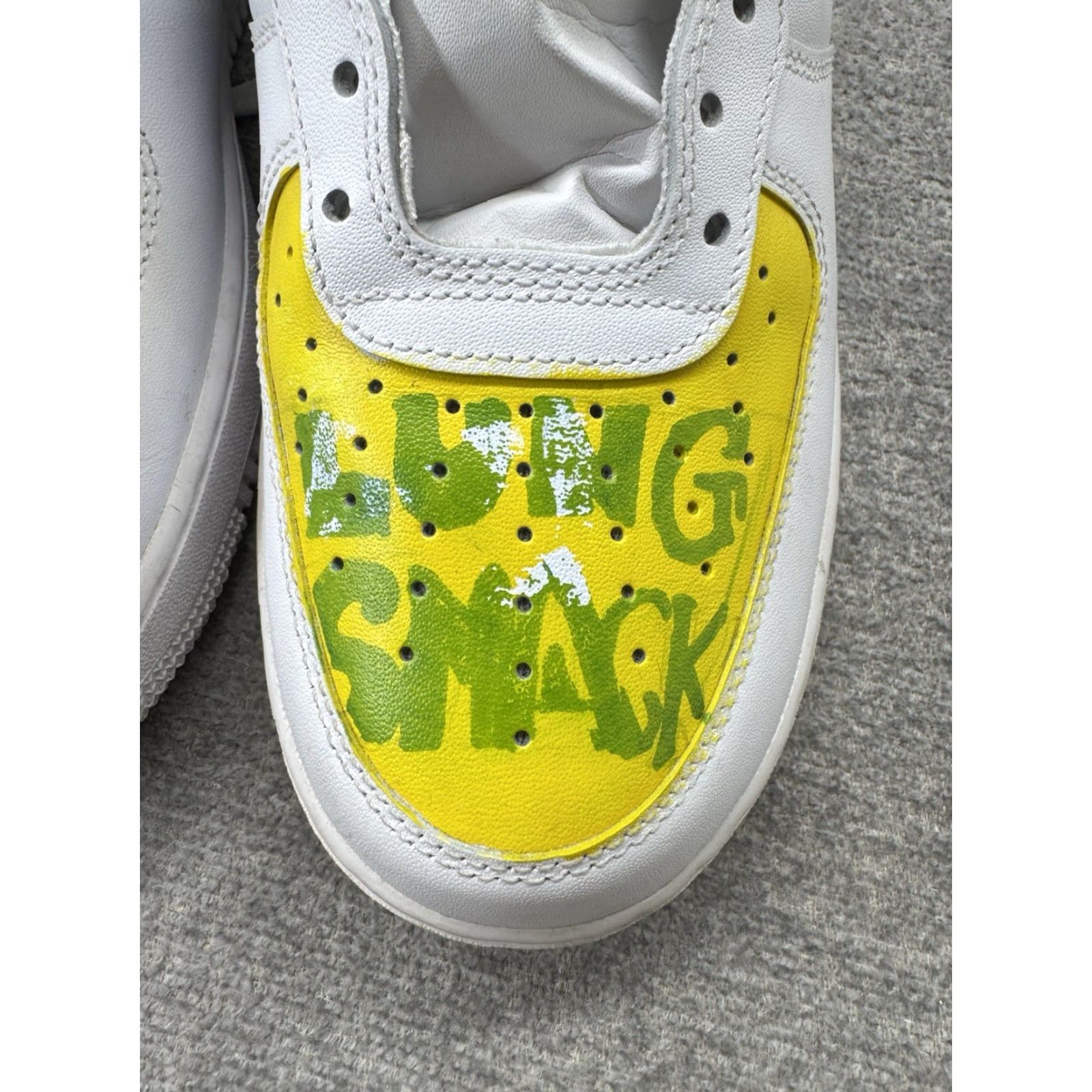 Nike Nike Air Force 1 Low White '07 Mens Sneaker CW2288-111 Custom Weed 420 CW2288-111 Mens White Leather Athletic Sports Sneaker 2000s? Size US 10 / EU 43 - 2 Thumbnail