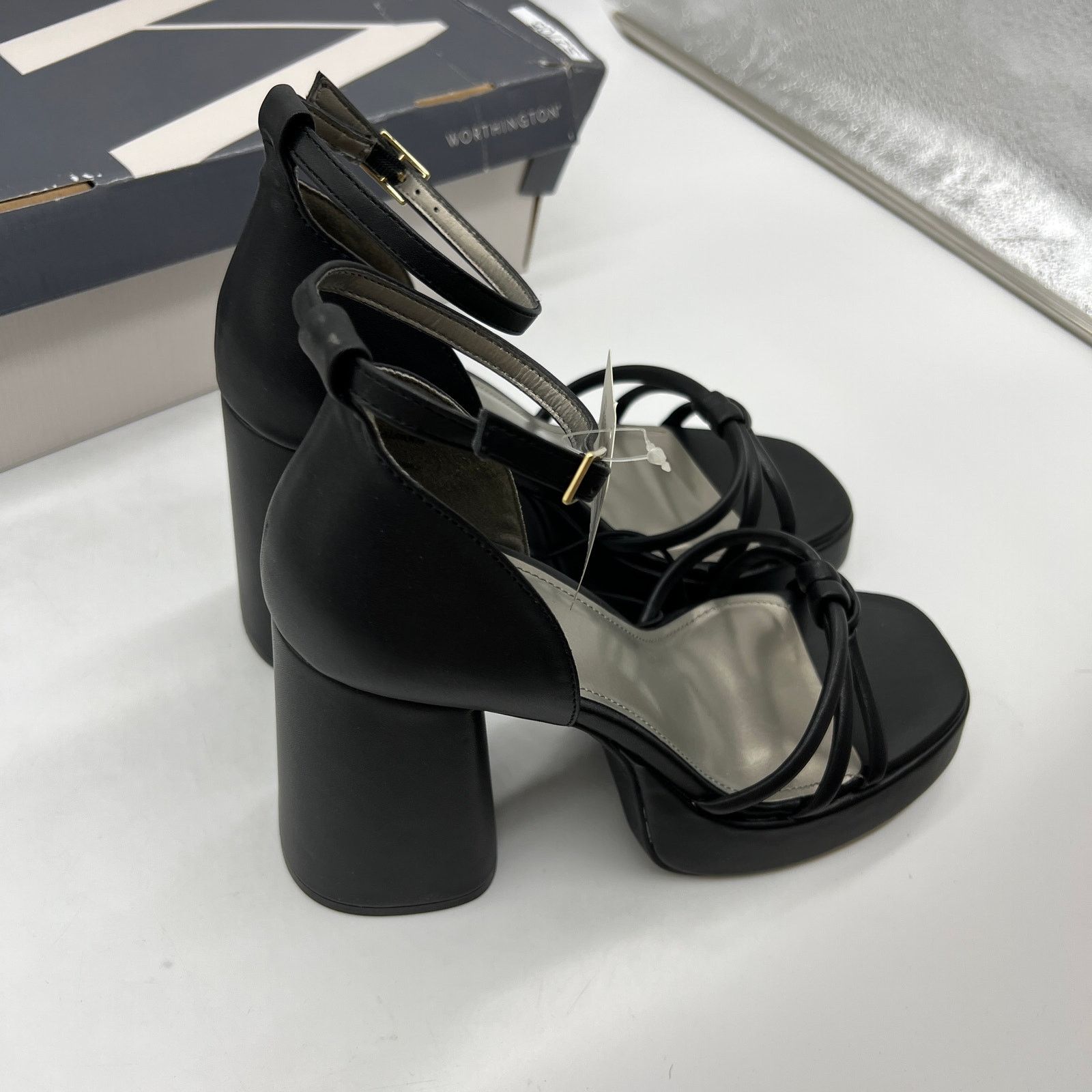 Other Worthington Womens Ellsworth Heeled Sandals Black Size 8.5M Size US 8.5 / IT 38.5 - 6 Thumbnail