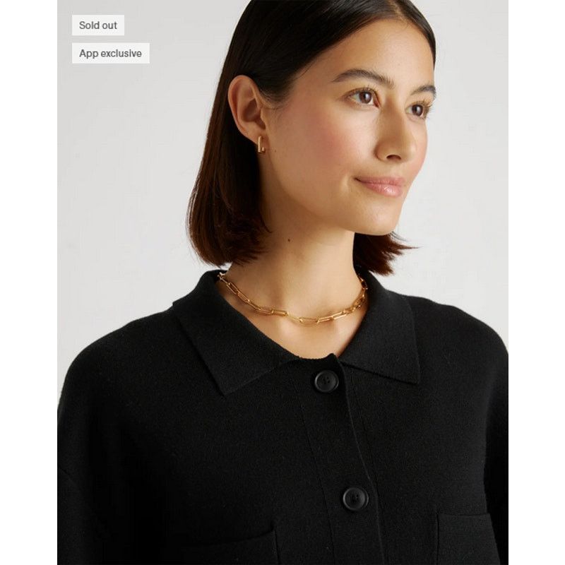 Quince Quince Eco-Knit Milano Stitch Oversized Shirt Jacket XS NWT Size XS / US 0-2 / IT 36-38 - 5 Thumbnail