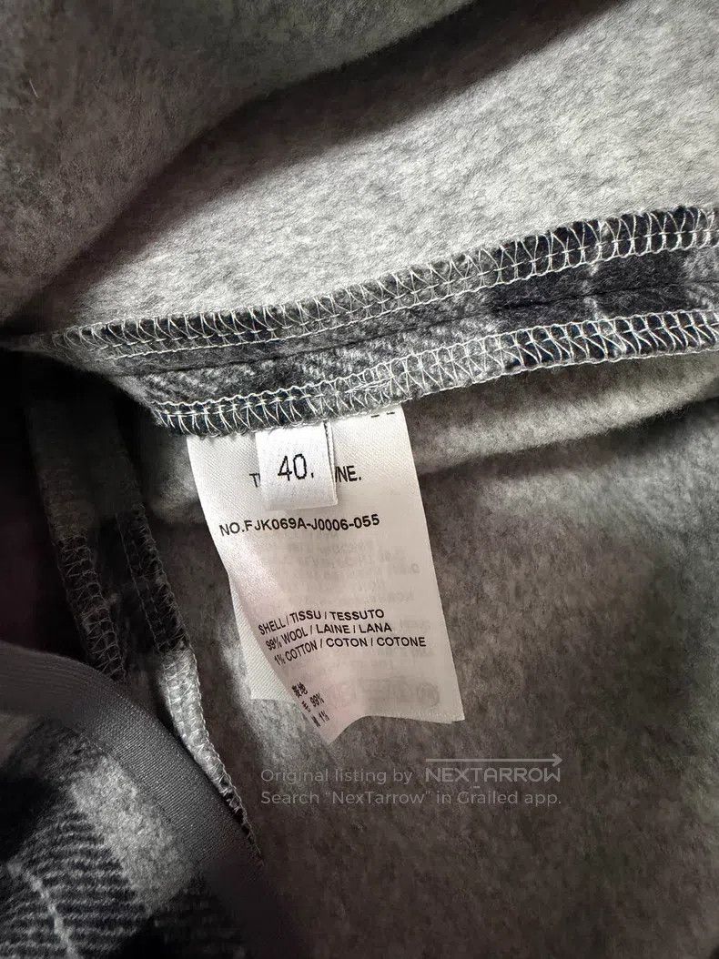 Thom Browne Thom Browne Gray Wool Cardigan and Plaid Skirt Set Size S / US 4 / IT 40 - 6 Thumbnail
