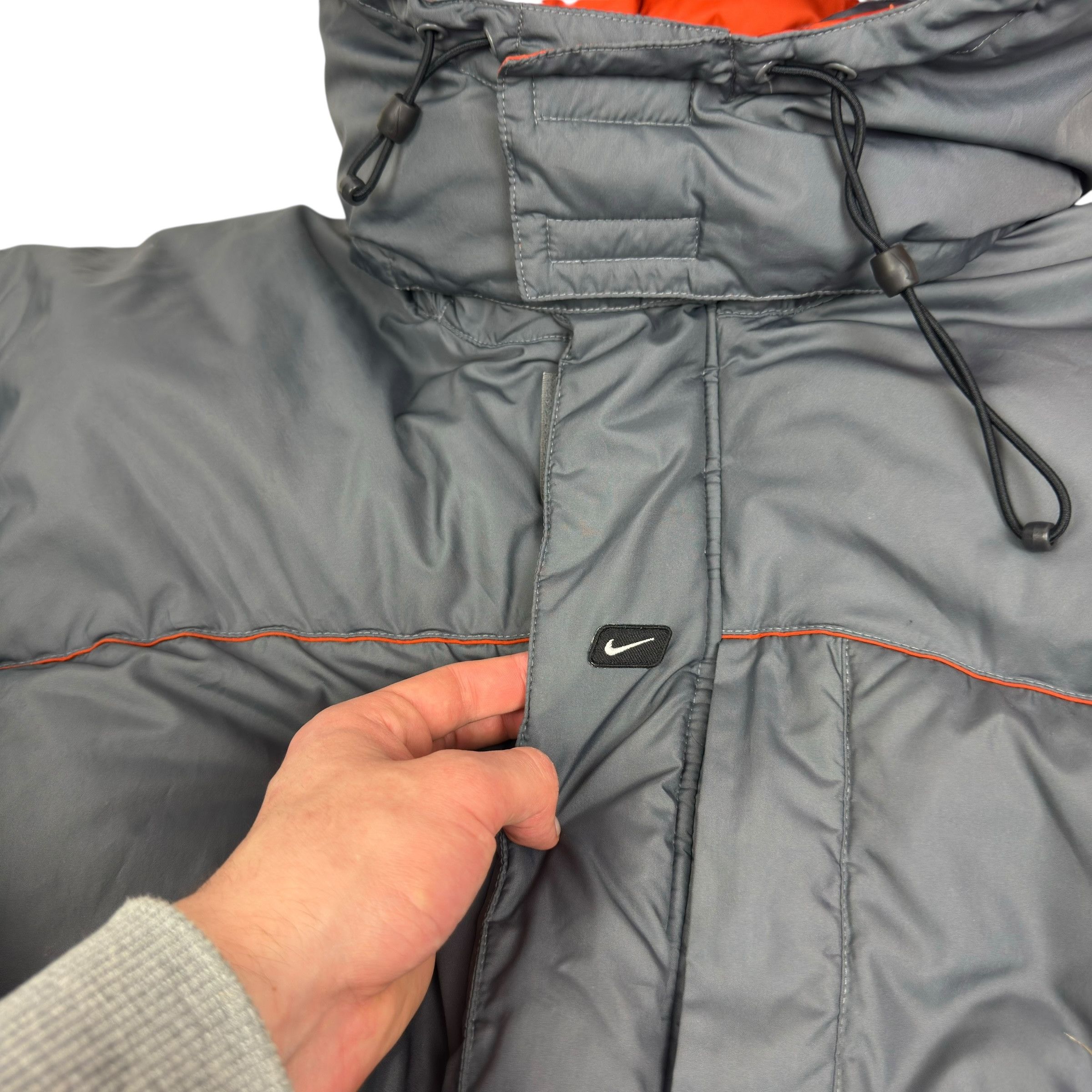 Nike VTG Nike Men's Asphalt Gray Full Zip Winter Puffer Jacket XL Size US XL / EU 56 / 4 - 4 Thumbnail