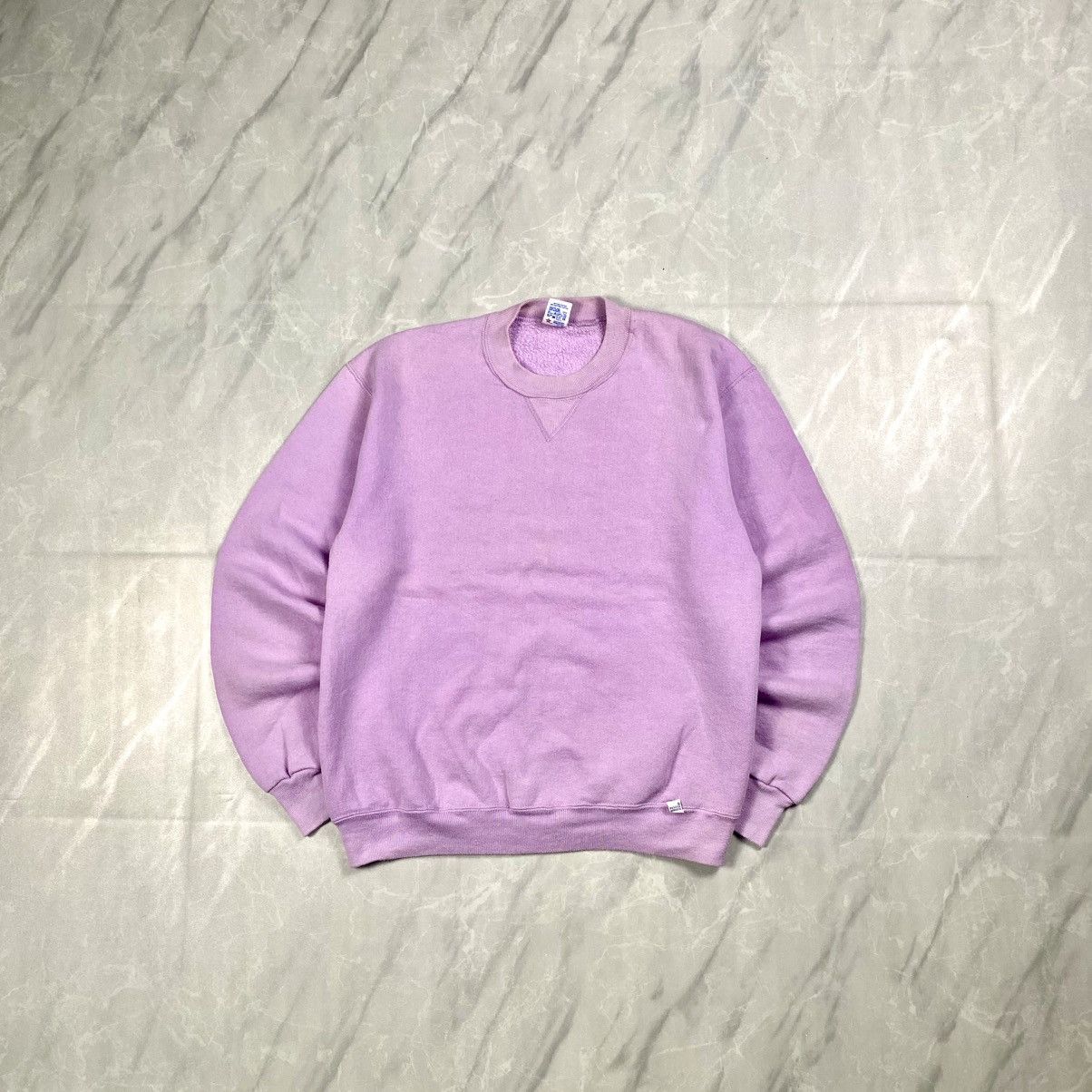 Vintage 90s Russell Blank in Lilac Crewneck