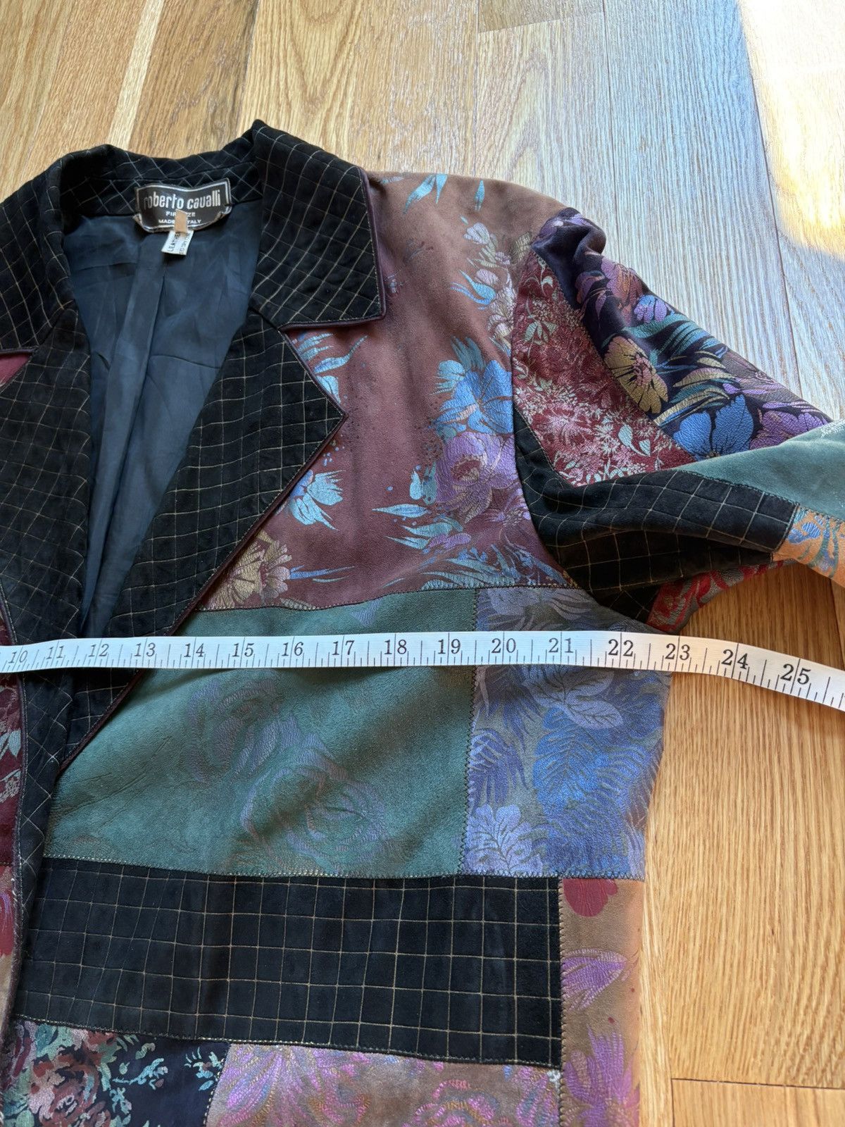 Roberto Cavalli Roberto Cavalli Vintage 80s Floral Patchwork Suede Blazer M Size US M / EU 48-50 / 2 - 17 Thumbnail
