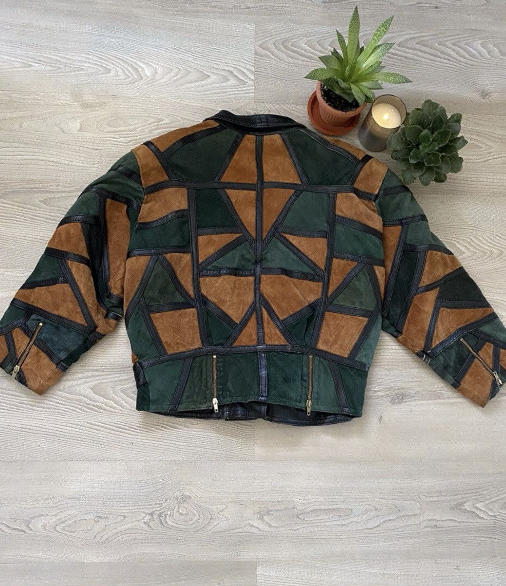 Pelle Pelle × Vintage Vintage Avantgarde Patchwork Leather Jacket Size US L / EU 52-54 / 3 - 6 Thumbnail