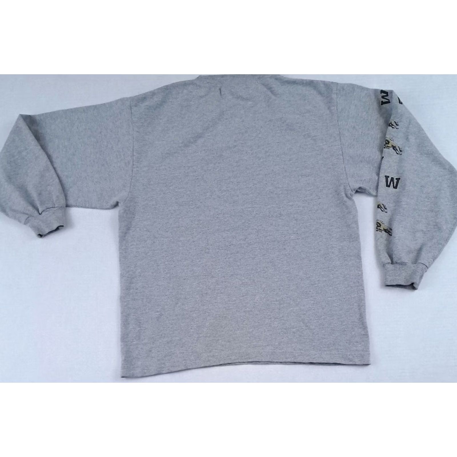 Jansport Pre-Owned Womens Broncos Shirt - Small LG Sleeve Jansport Gray pullover 90s Western Vintage Size S / US 4 / IT 40 - 4 Thumbnail