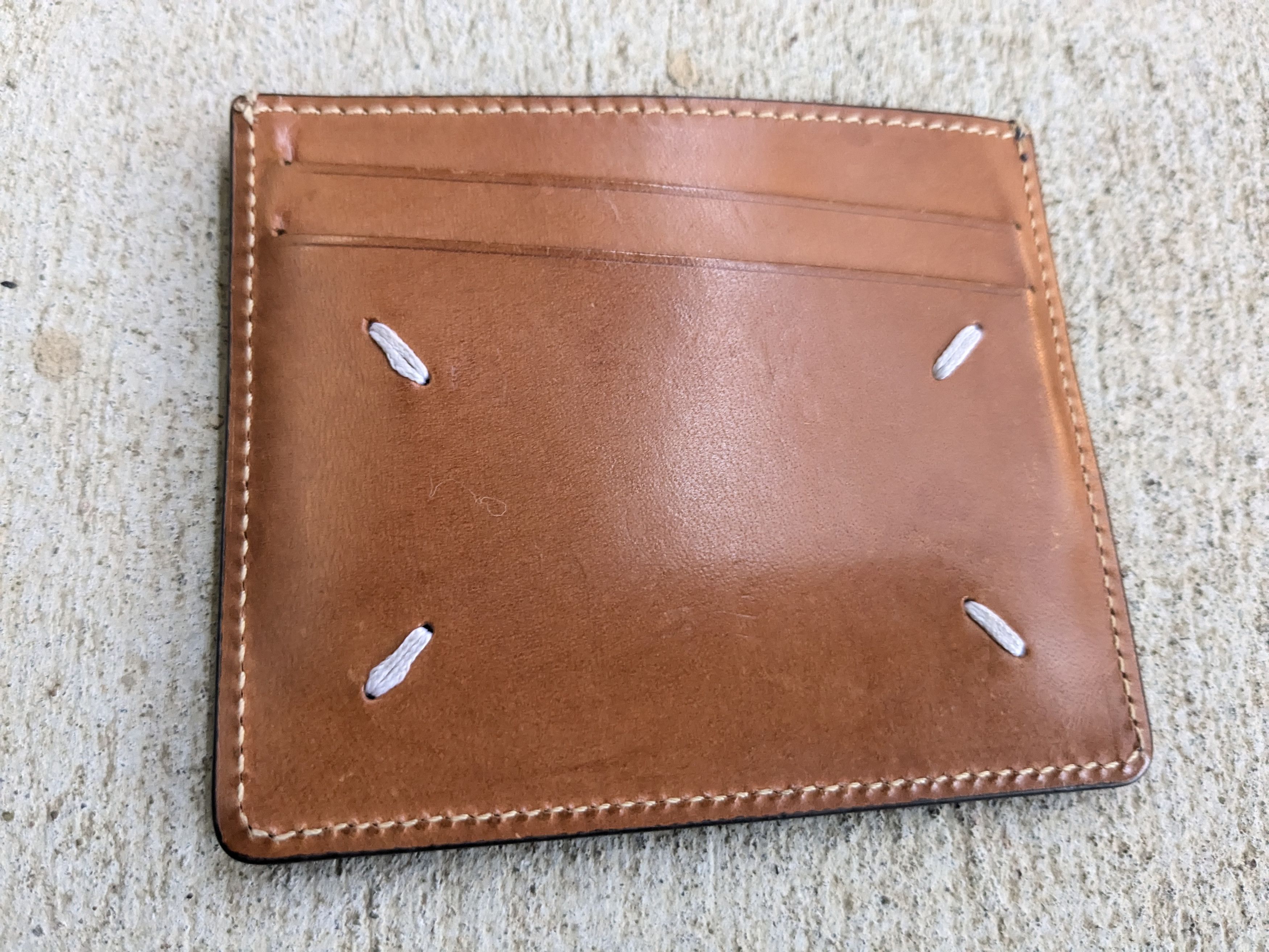 Maison Margiela Maison Margiela Cardholder Wallet Brown Blue Leather Slim Size ONE SIZE - 2 Thumbnail