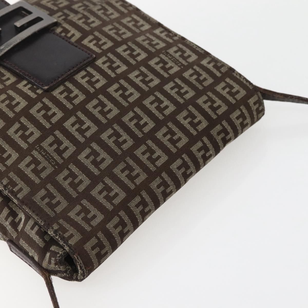 Fendi FENDI Zucchino Canvas Shoulder Bag Brown Size ONE SIZE - 6 Thumbnail