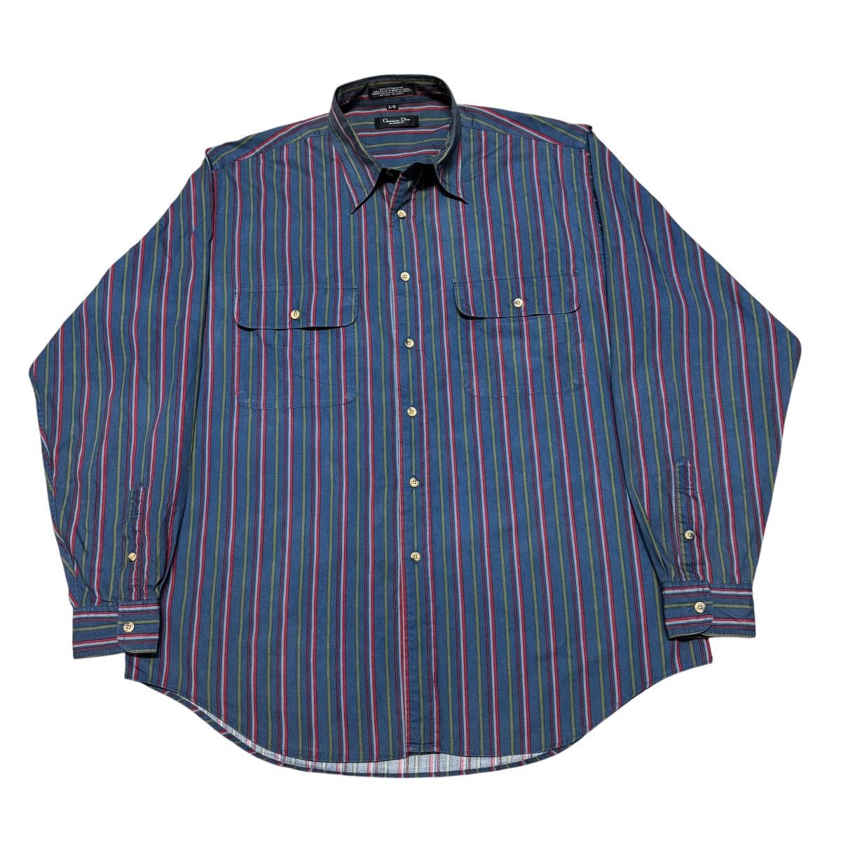 Christian Dior Monsieur Vintage Christian Dior Monsieur Striped Shirt Oversized Size US L / EU 52-54 / 3 - 1 Thumbnail
