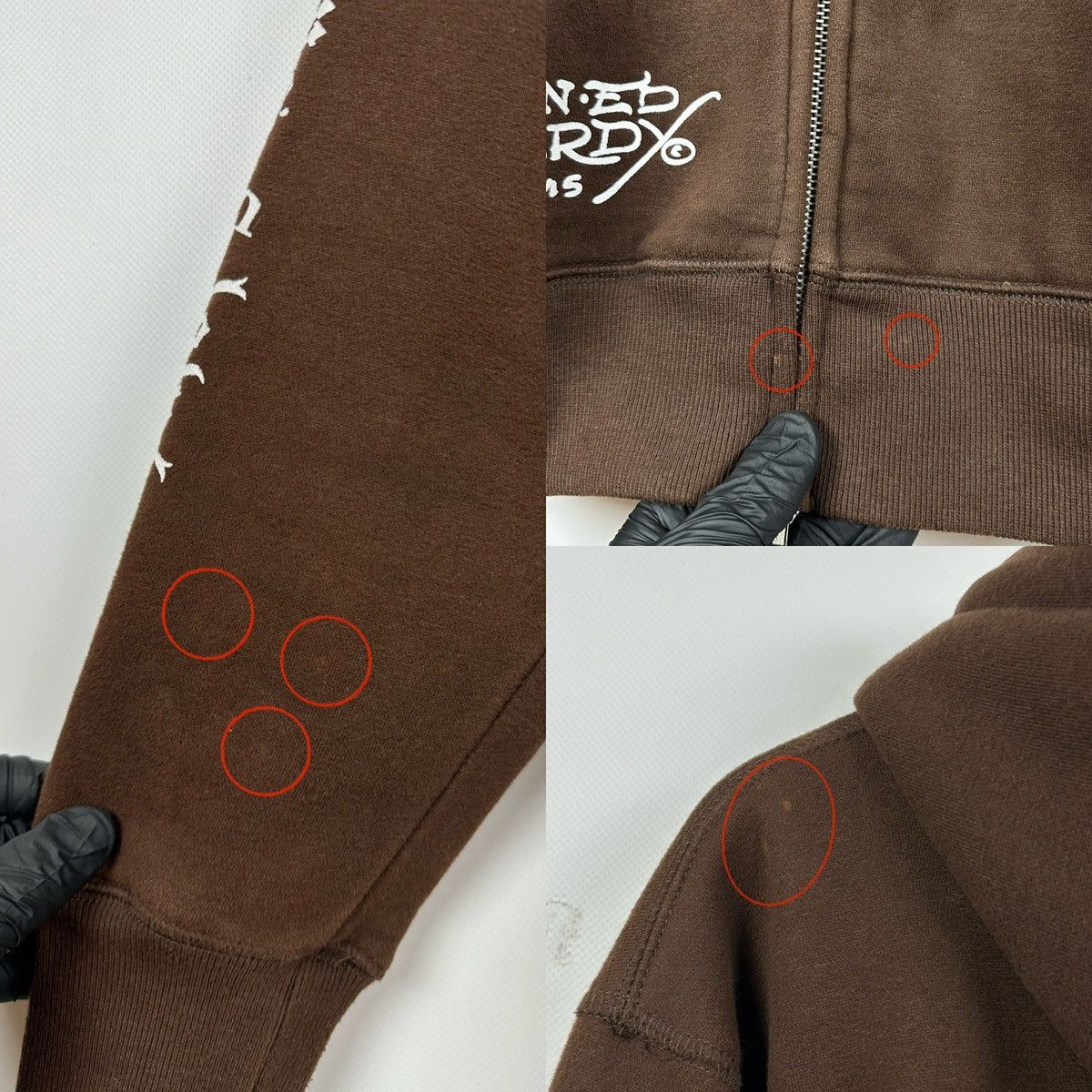 Ed Hardy Vintage Ed Hardy Rhinestones Skull Zip Up Brown Hoodie Size US M / EU 48-50 / 2 - 24 Thumbnail