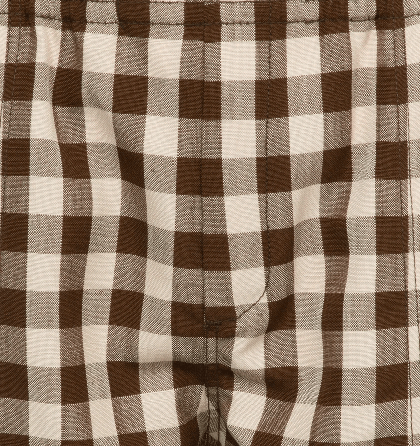 Bode o1h1sh11224 Gilbert Check Shorts in Brown/White Size US 34 / EU 50 - 4 Thumbnail