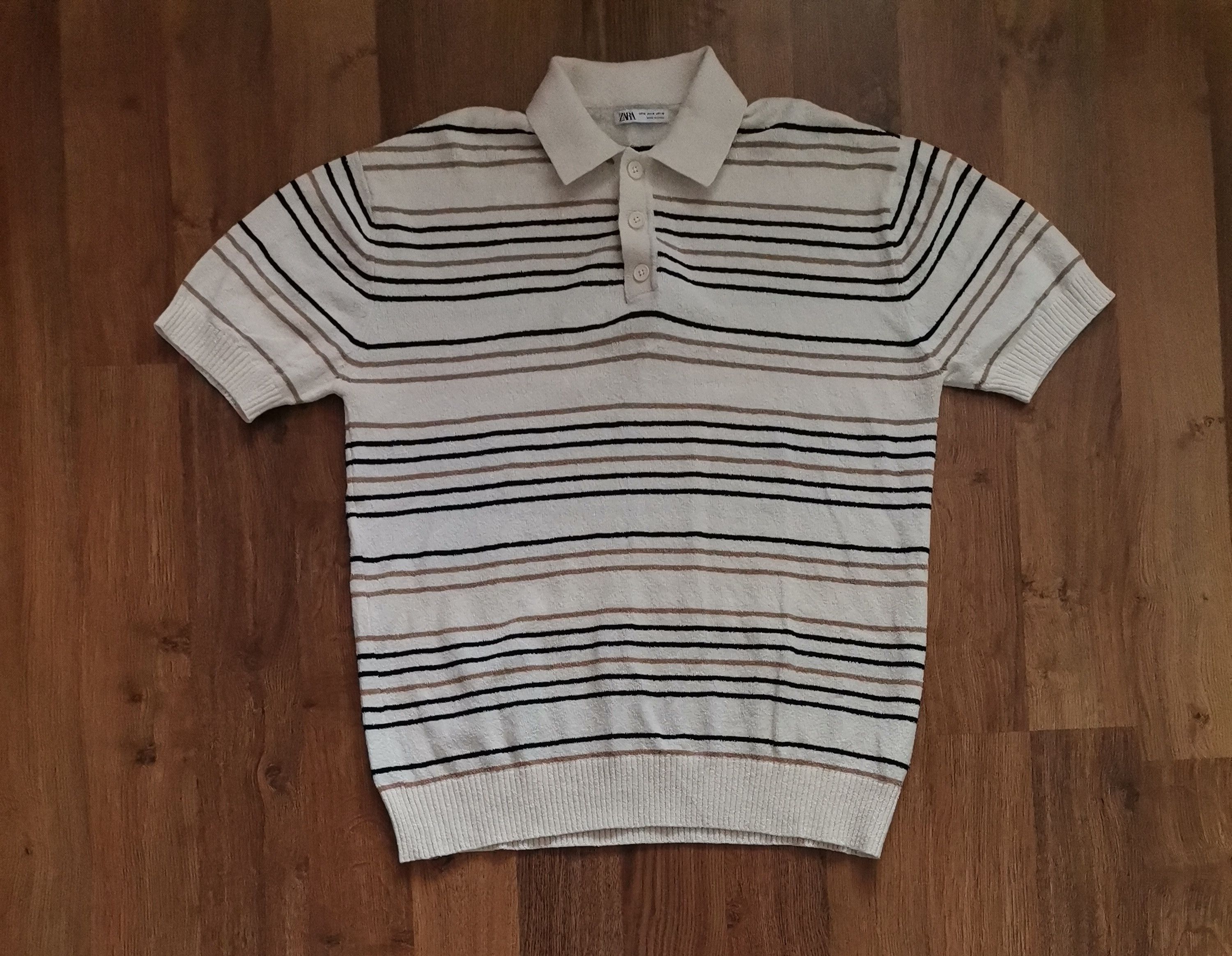 Zara Zara Oversized Striped Terry Polo Size US M / EU 48-50 / 2 - 1 Thumbnail