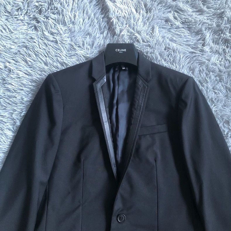 Dior Dior Leather-collar wool suit 2501-Nextarrow Size 44R - 3 Thumbnail