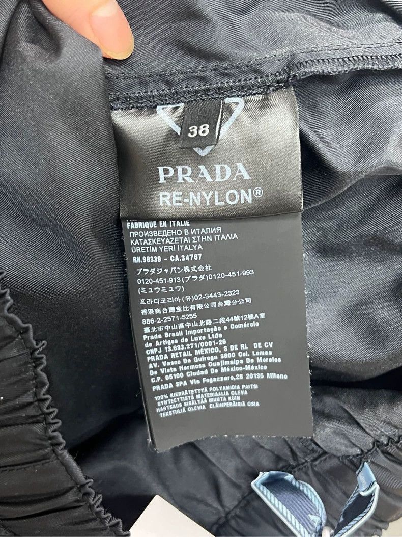 Prada Prada Black Nylon Triangle Logo Shorts -2505 Size US 38 / EU 54 - 4 Thumbnail