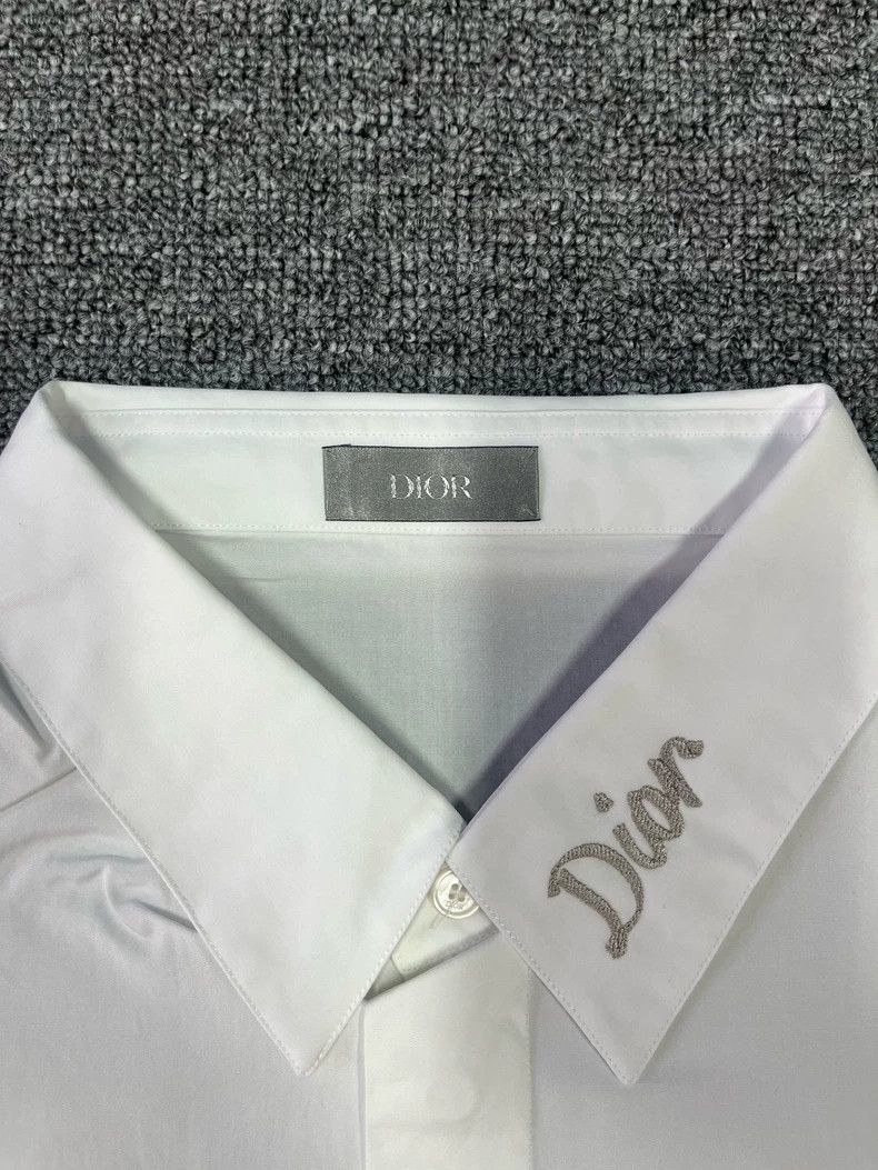 Dior Dior Size43 Collar logo embroidered white long-sleeved shir Size US XS / EU 42 / 0 - 3 Thumbnail
