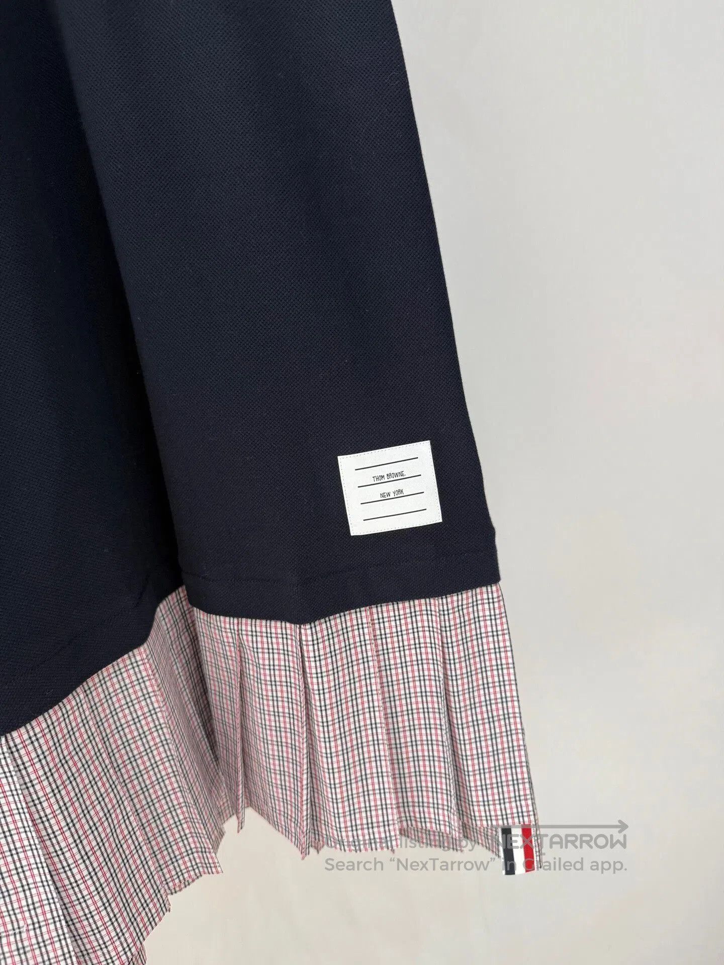 tabitha brown green dress Thom Browne: Women's Full Needle Mini Tennis Polo Collar Dress (White) main image 1