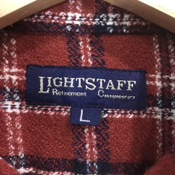 Japanese Brand Light Staff Plaid Tartan Flannel Shirt Size US S / EU 44-46 / 1 - 5 Thumbnail