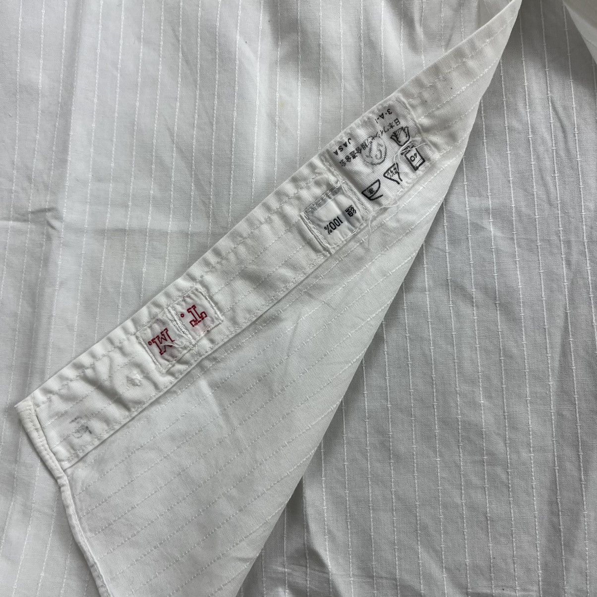 Celine 1990s Vintage Celine Paris Striped White Shirt Luxury Size US M / EU 48-50 / 2 - 7 Thumbnail