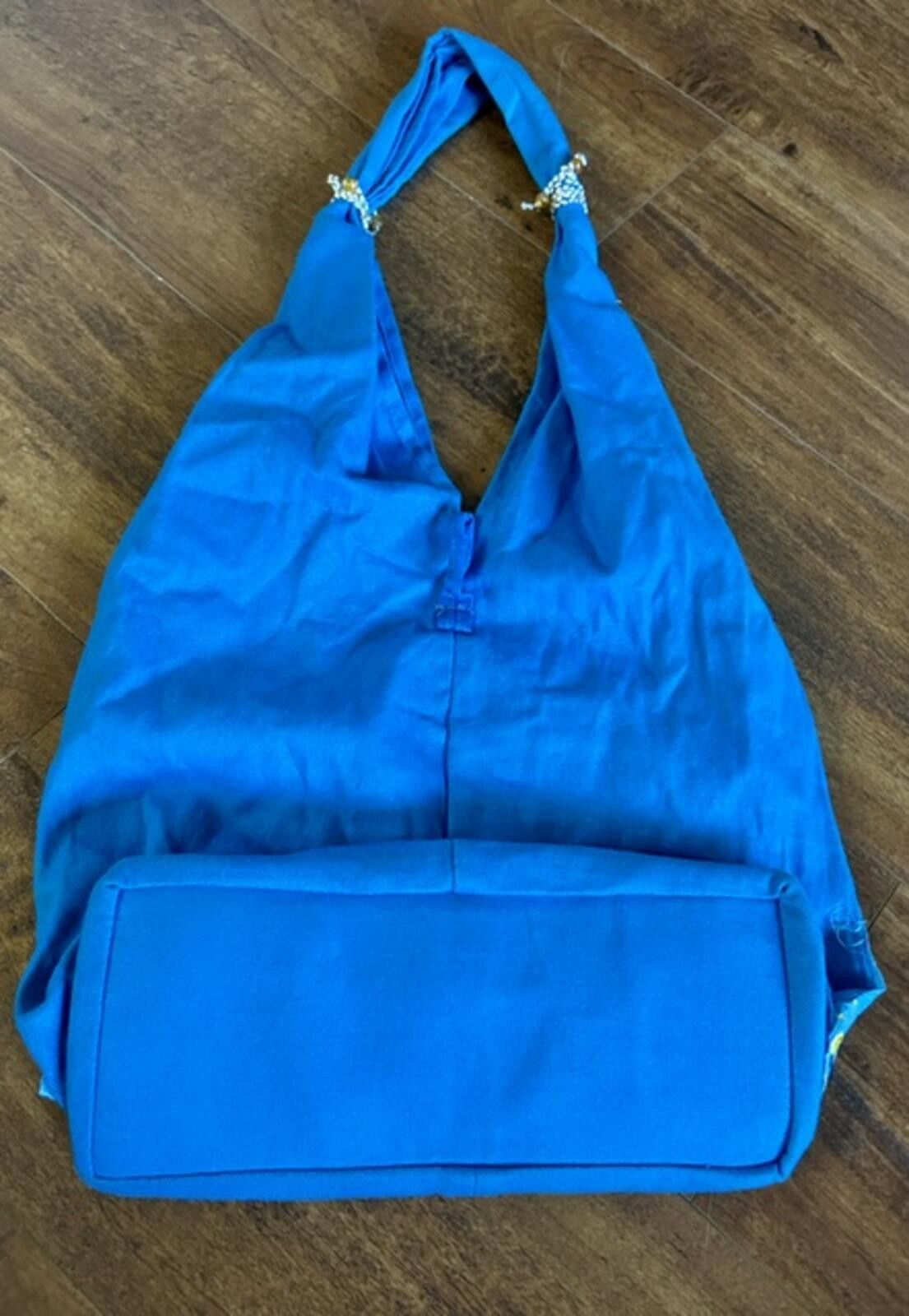 The Unbranded Brand Blue Embroidered Elephant Fabric Shoulder Bag Bahrain Size ONE SIZE - 7 Thumbnail