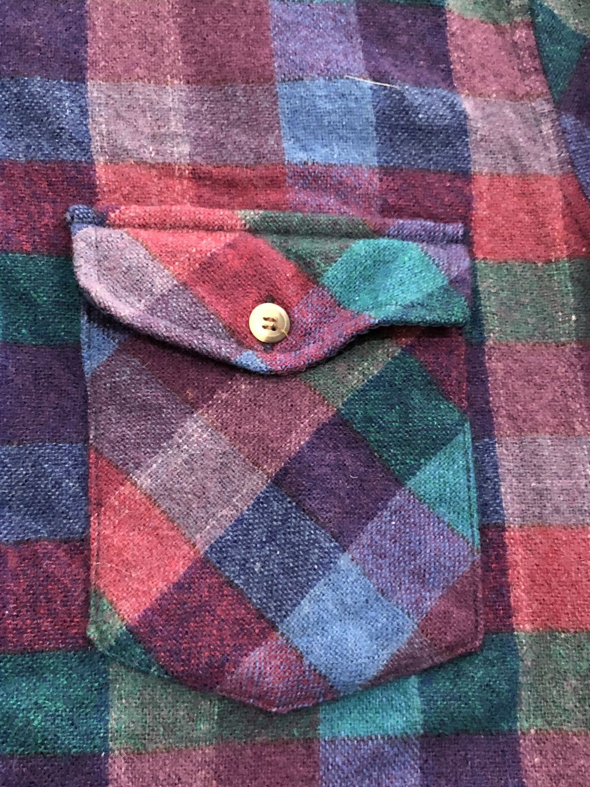 Vintage Vintage Allen Wickfield Shirt Plaid Wool Flannel 80s Size US L / EU 52-54 / 3 - 3 Thumbnail