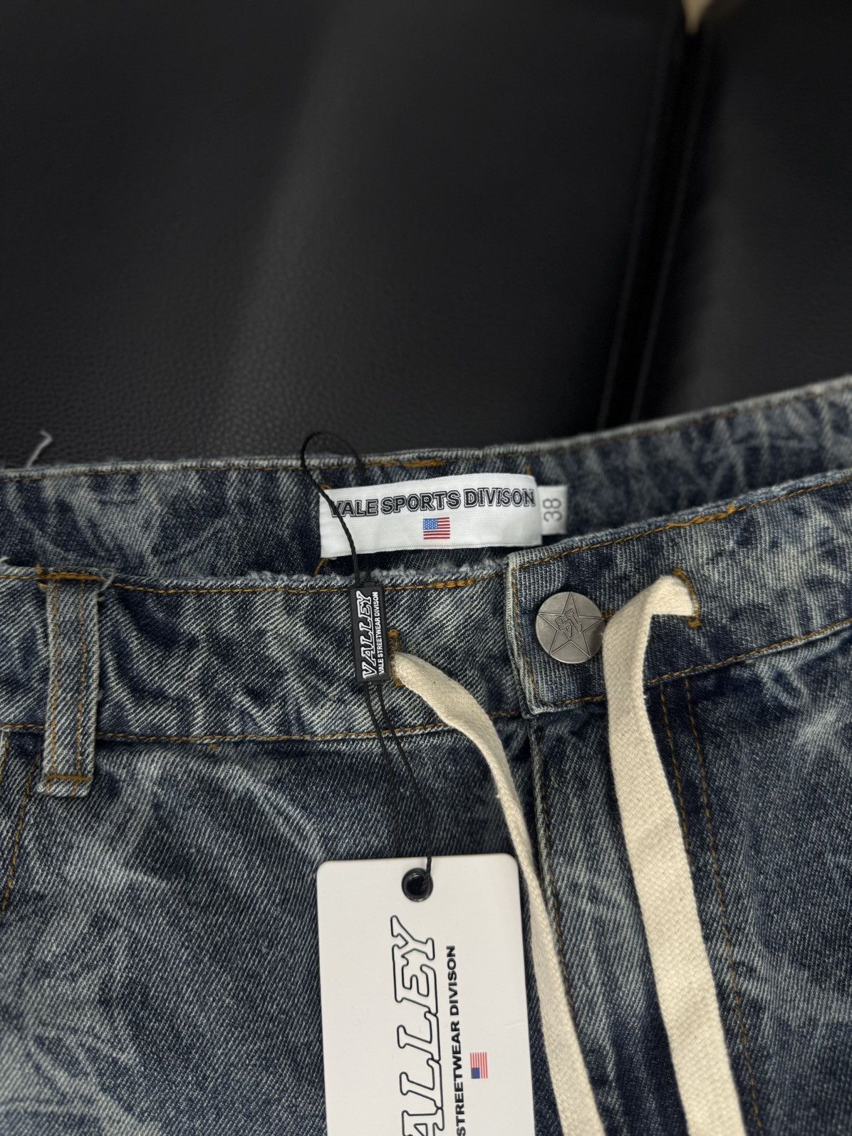 Vale Valley Blue Wire Jean Shorts Size 38 (NEW) Size US 38 / EU 54 - 5 Thumbnail