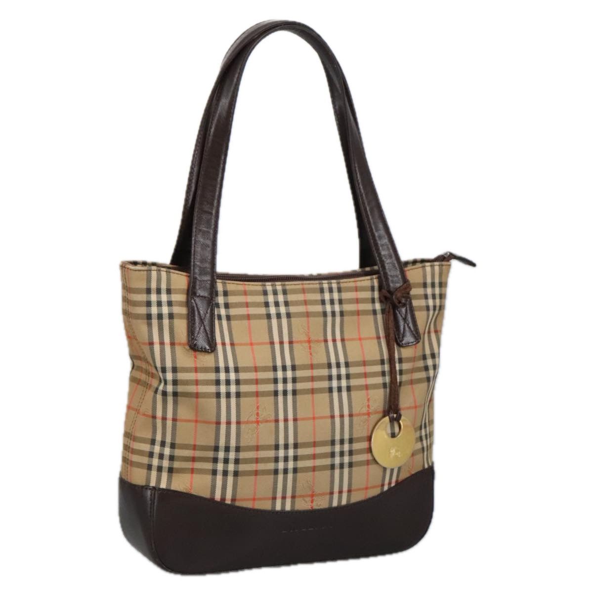 Burberry Nova Check Beige Canvas Tote Bag (Pre-Owned) Size ONE SIZE - 1 Thumbnail