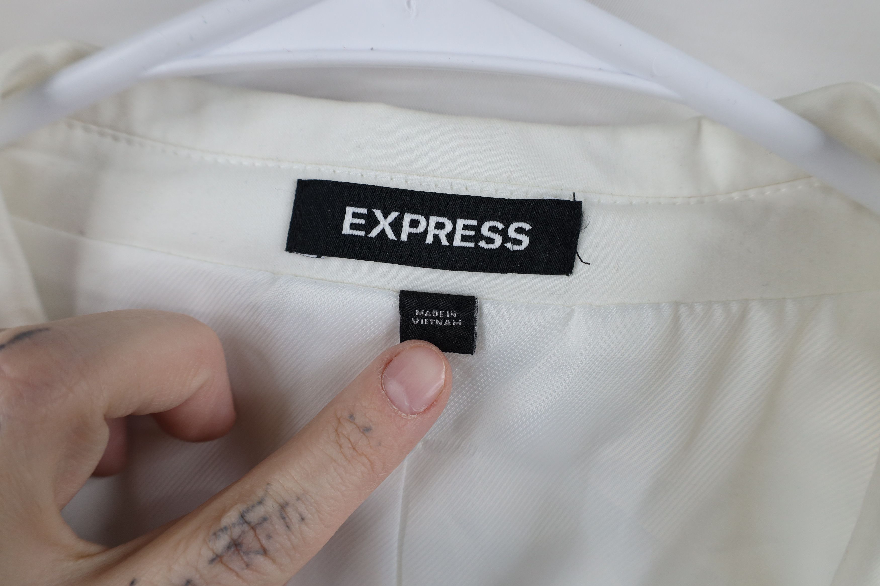 Express × Vintage Express One Button Wedding Tuxedo Suit Blazer Jacket White Size US XXL / EU 58 / 5 - 7 Thumbnail