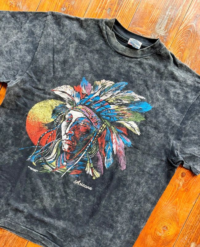 Hanes Vintage Hanes Made in USA Indian tee Size US L / EU 52-54 / 3 - 1 Thumbnail