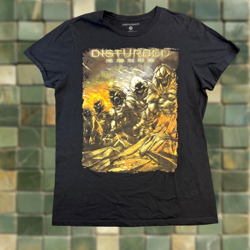 Vintage Disturbed Through the Years 2005-2015 Band T-Shirt Mens Size L Black Crew Neck Short Sleeve Cotton Knit Graphic Print Regular Vintage: No - The Guy Size US L / EU 52-54 / 3 - 1 Thumbnail
