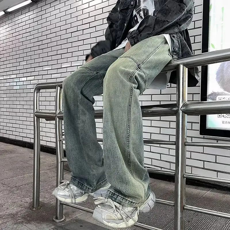 Japanese Brand × Jean Retro loose straight leg wide leg high street jeans Size US 32 / EU 48 - 6 Thumbnail