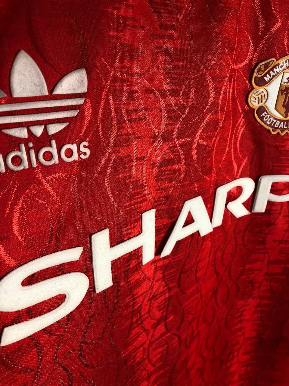 Vintage ADIDAS FC MANCHESTER UNITED ENGLAND SOCCER JERSEY RETRO 90s Size US XL / EU 56 / 4 - 5 Thumbnail