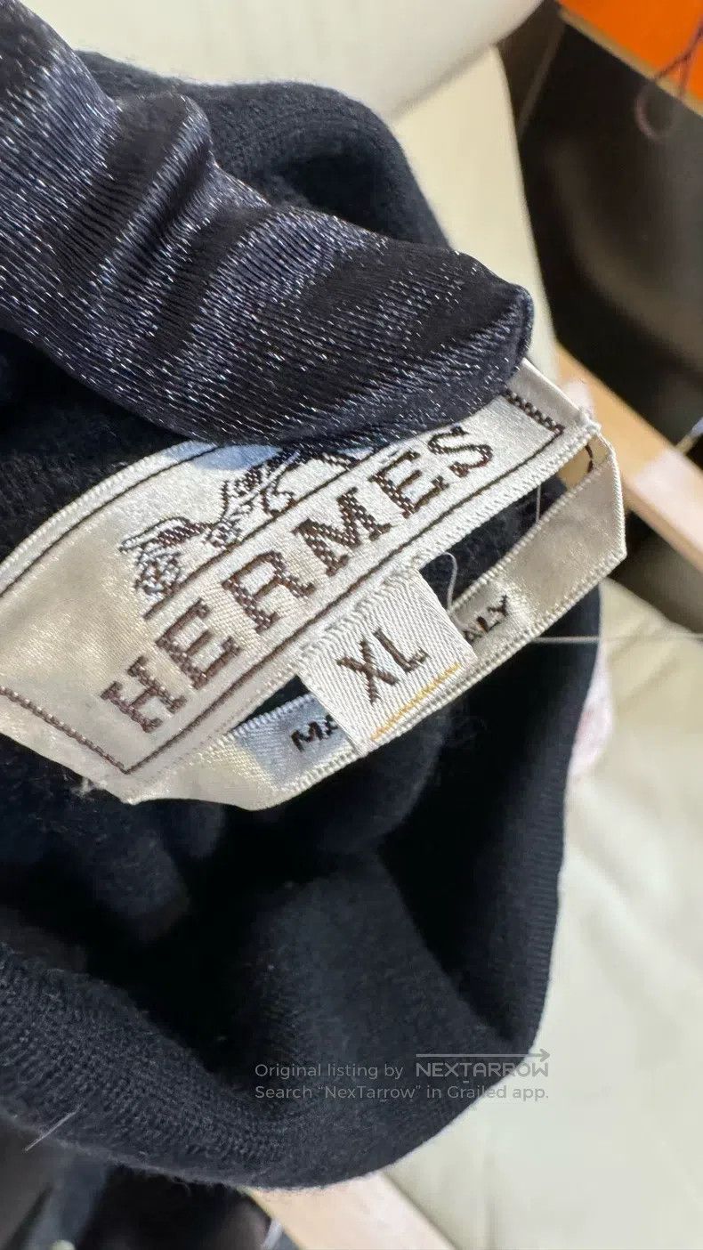 Hermes Hermes Black Knit Sweater with Wool Size US XL / EU 56 / 4 - 4 Thumbnail