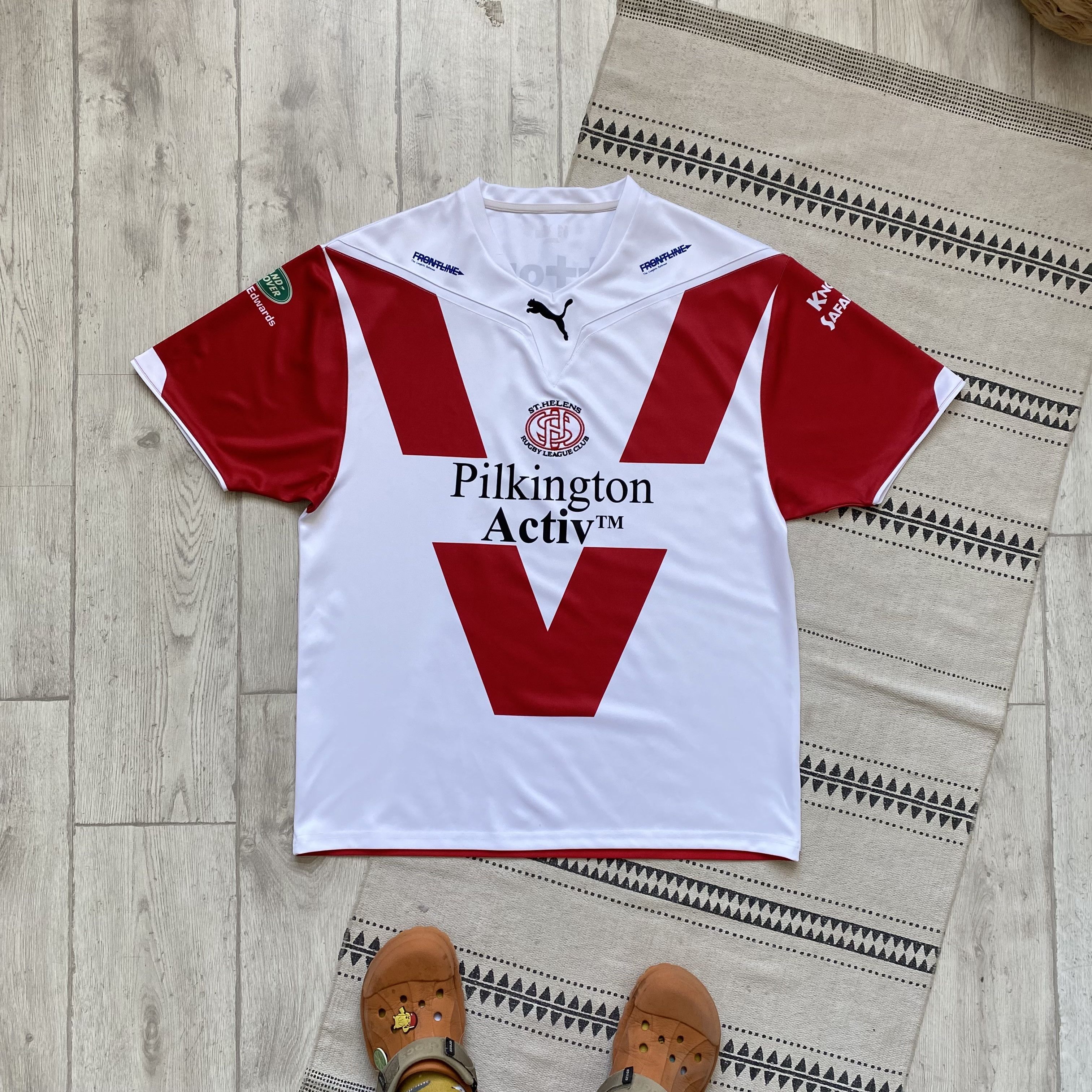 Puma 🏈 Vintage Puma England ST. Helens rugby jersey Blockore Size US XL / EU 56 / 4 - 1 Thumbnail