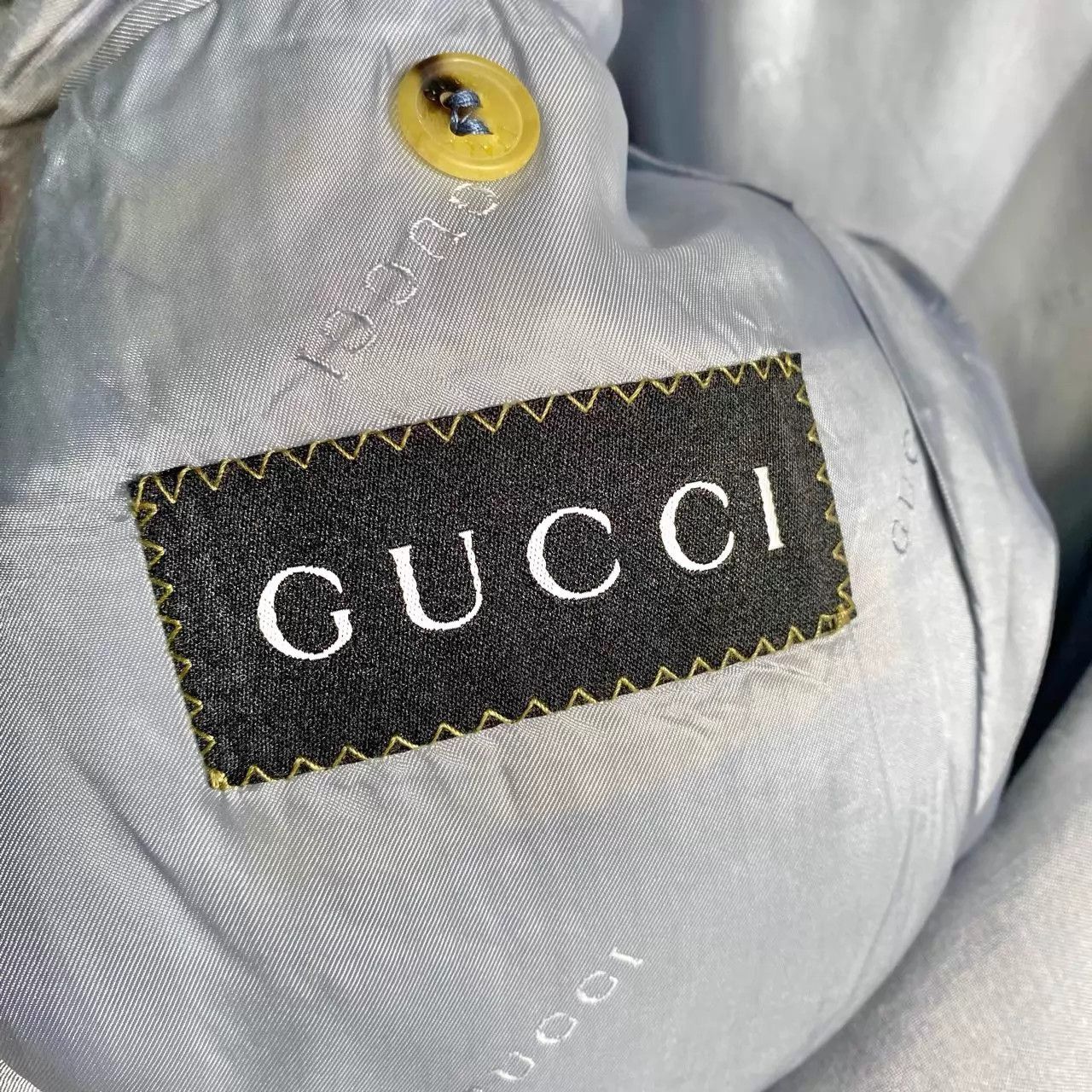Gucci GUCCI Custom SB Blue Blazer w/ Embroidered AO Logo Lining Size US S / EU 44-46 / 1 - 3 Thumbnail