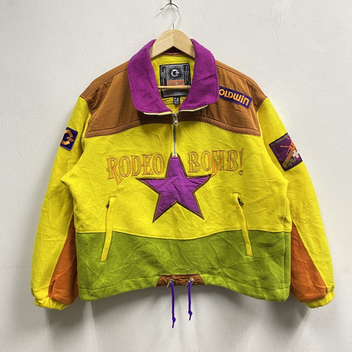 Goldwin Vintage Goldwin Rodeo Bomb! Multi Colour Fleece Ski Jackets Size US M / EU 48-50 / 2 - 1 Thumbnail