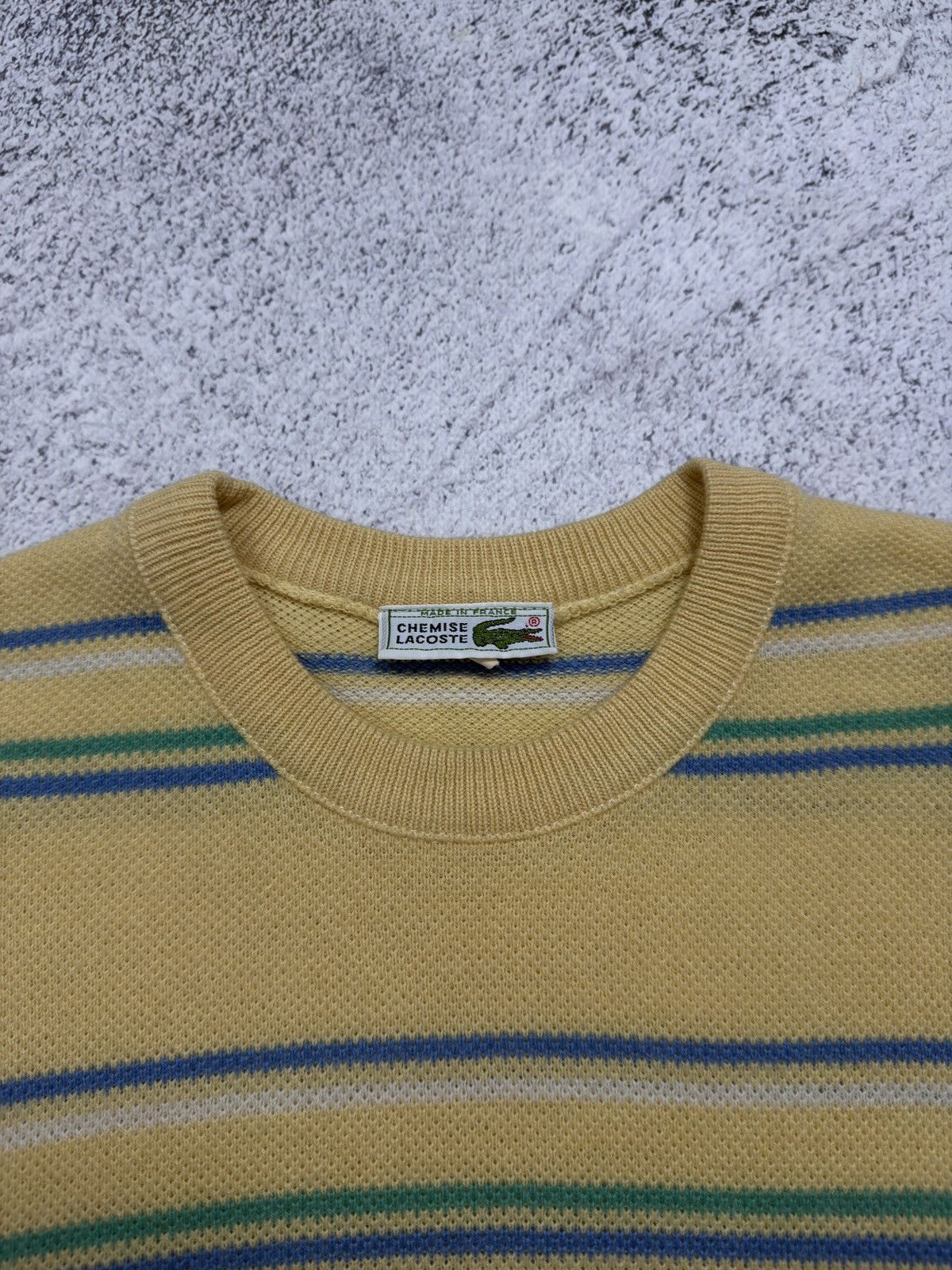 Lacoste VINTAGE CHEMISE LACOSTE STRIPED CREWNECK SWEATER Size US L / EU 52-54 / 3 - 9 Thumbnail