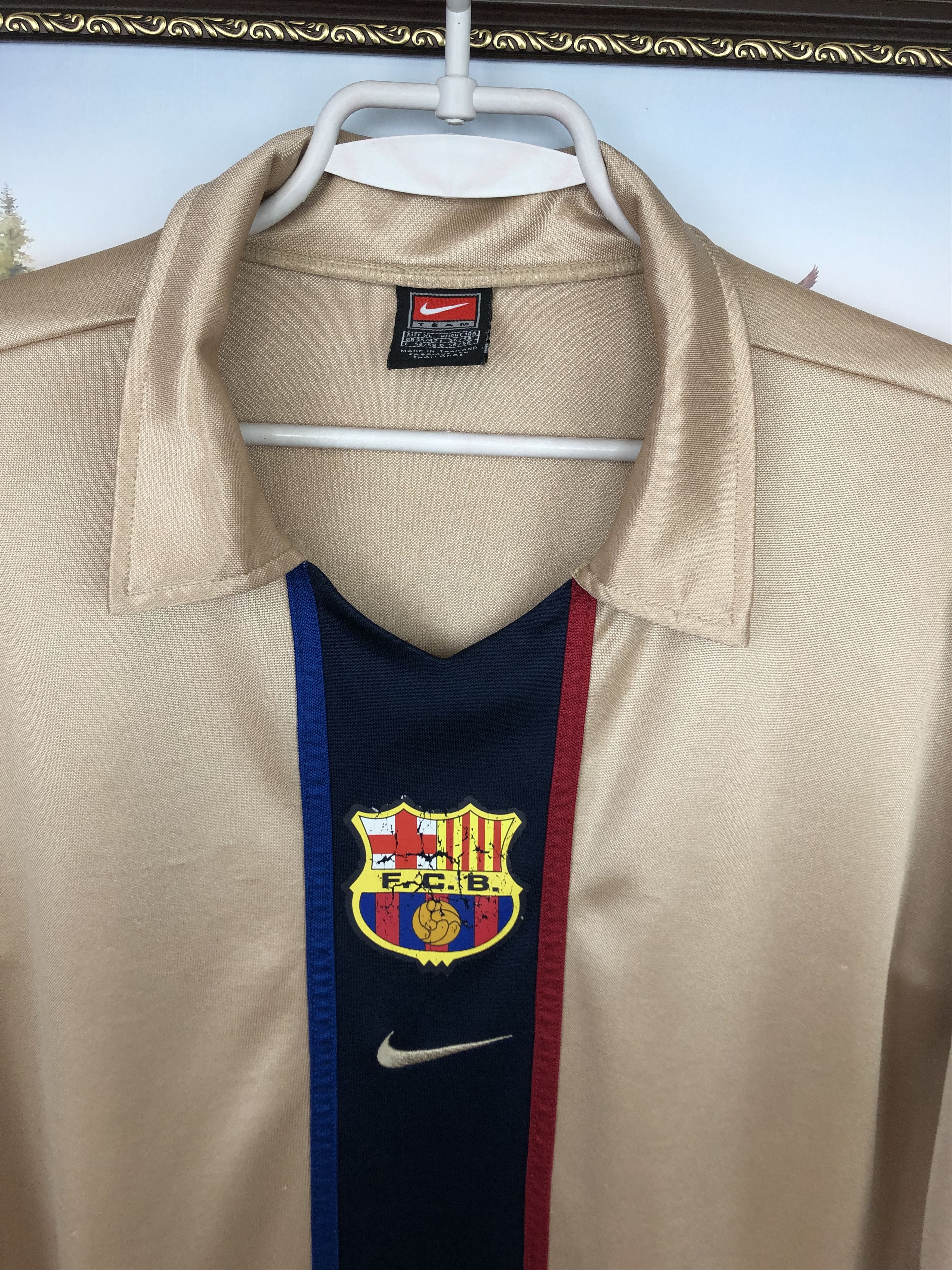 Nike Barcelona football shirt 2001 Soccer Nike Jersey Camiseta Size US XL / EU 56 / 4 - 4 Thumbnail