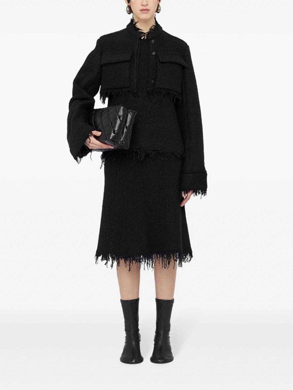 Jil Sander o1y1025 Midi Skirt in Black Size 28" / US 6 / IT 42 - 4 Thumbnail